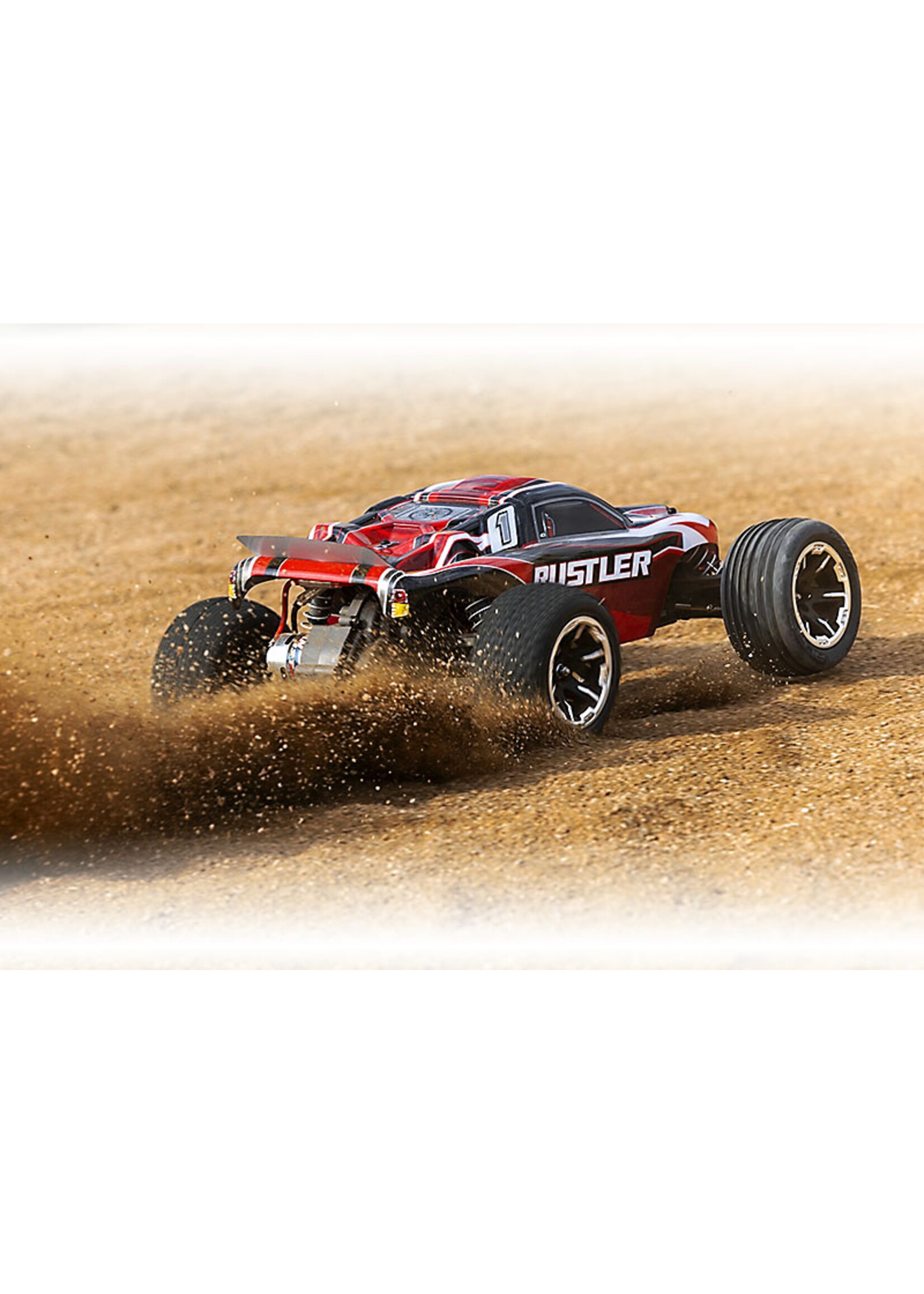 Traxxas 37054-8-RED Traxxas Rustler 1/10 RTR Stadium Truck (Red) w/XL-5 ESC, TQ 2.4GHz Radio, Battery & USB-C Charger