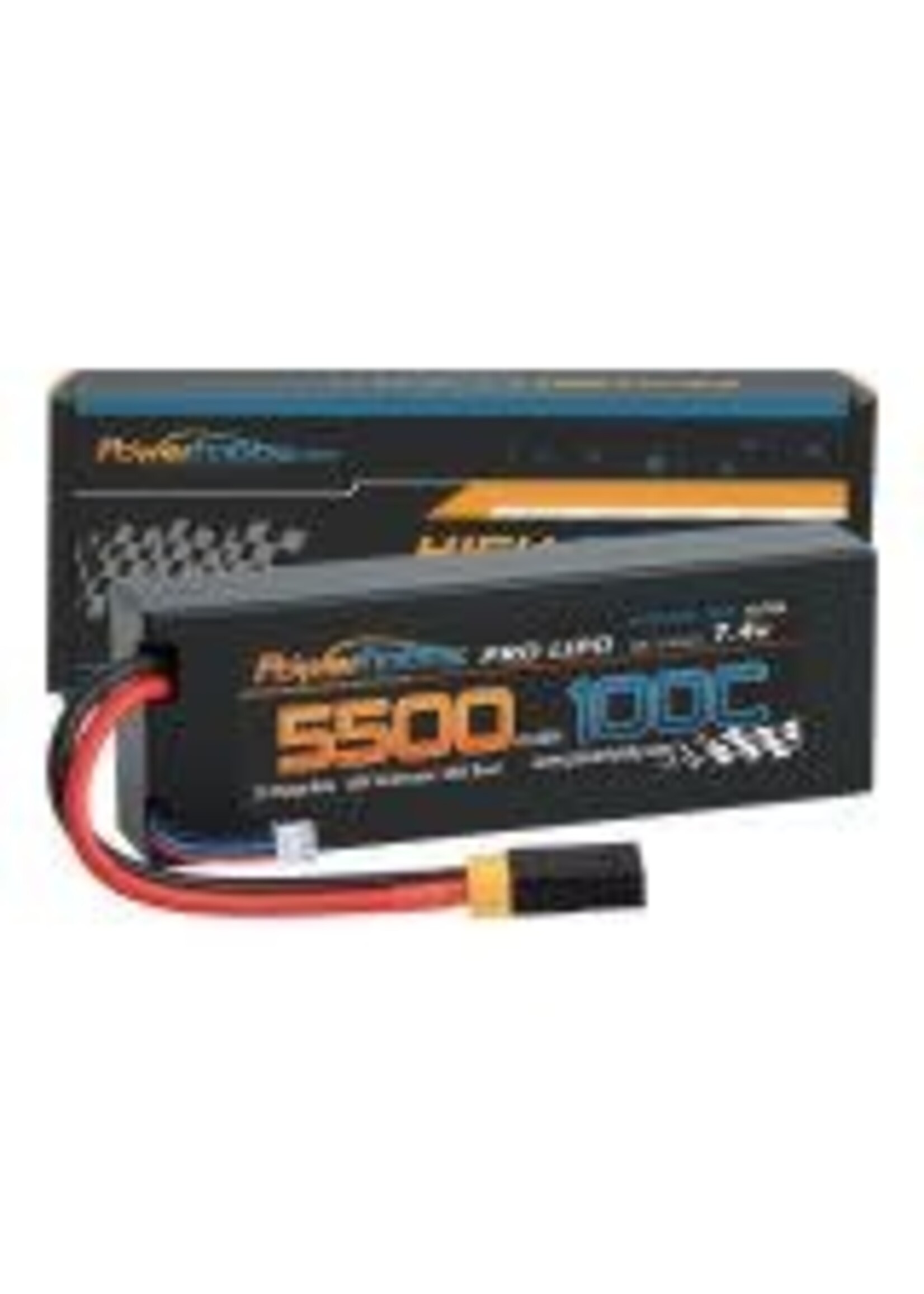 Power Hobby Powerhobby 2S 7.4V 5500MAH 100C Lipo Battery w XT60 + Adapter