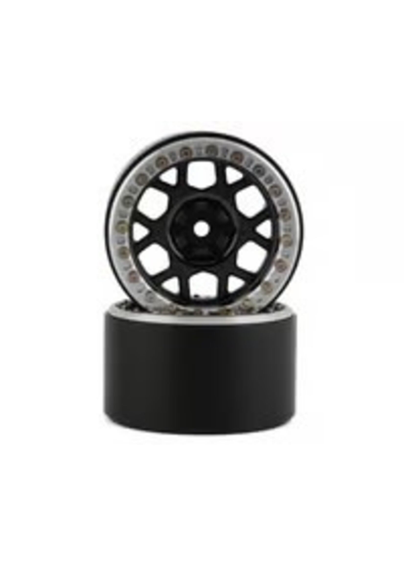 SSD SSD00561 SSD RC 2.2” Boxer Beadlock Wheels (Black) (2)