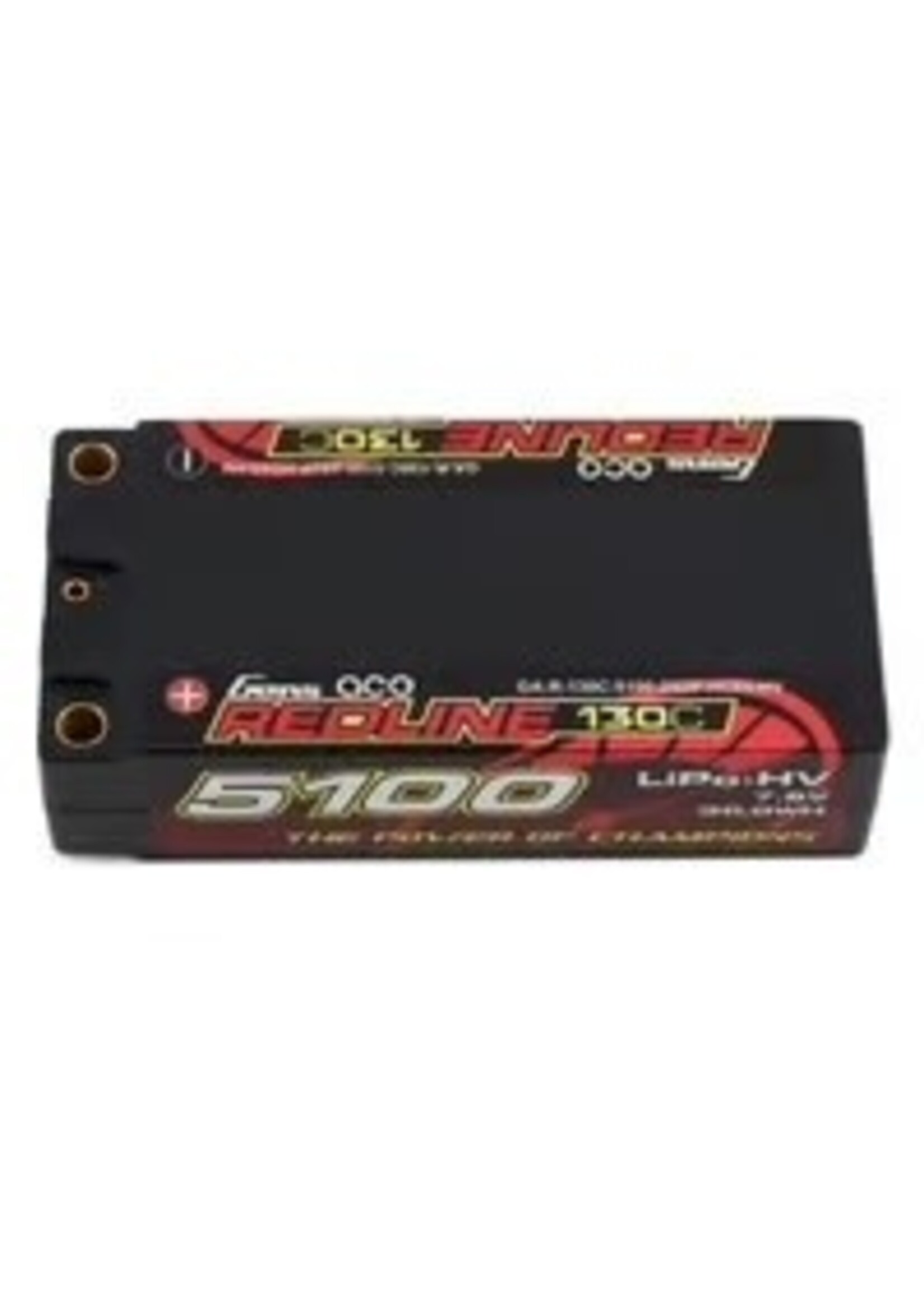 Gens ace GEA51002S13D5 Gens Ace Redline 2S Shorty LiHV LiPo Battery 130C w/5mm Bullets (7.6V/5100mAh)