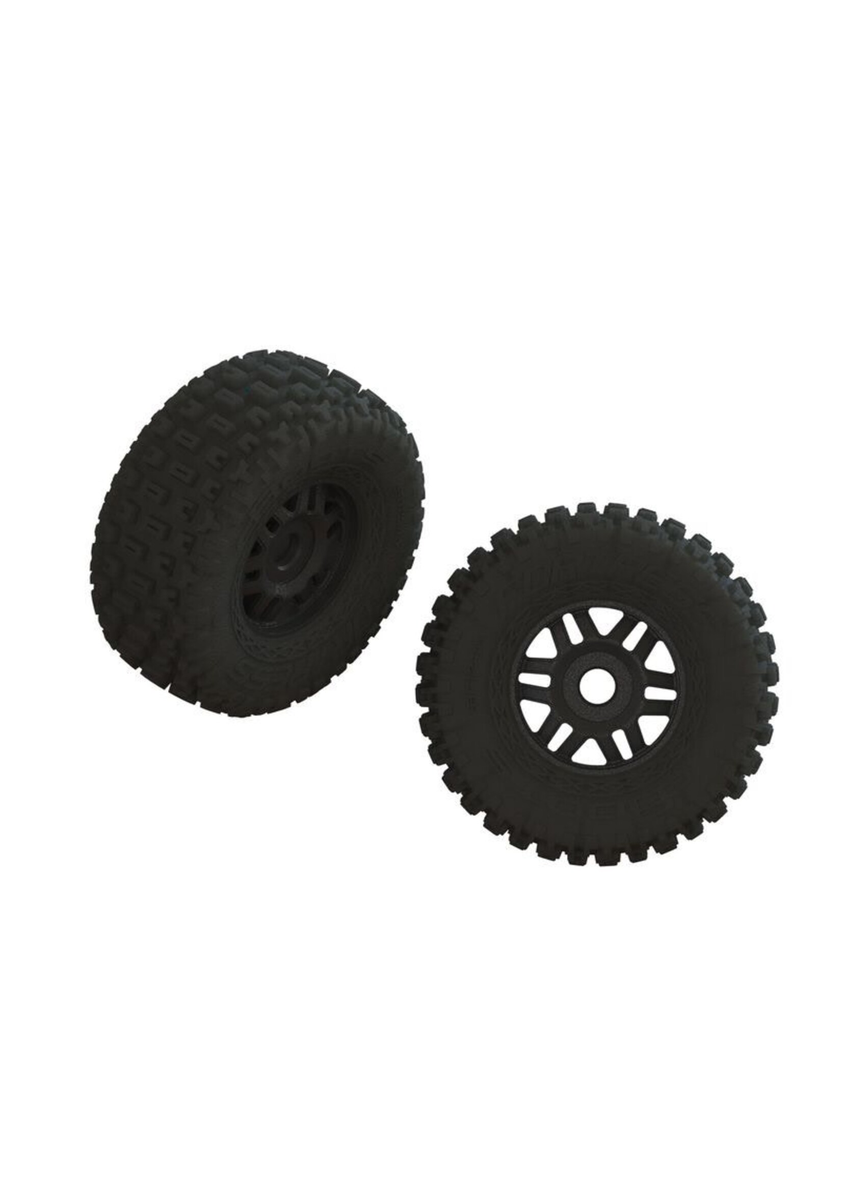 ARRMA ARA550110 DBOOTS FORTRESS LP TIRE SET GLUED BLACK (2)