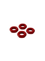 Losi Aluminum Wheel Nut, 17mm Red (4)