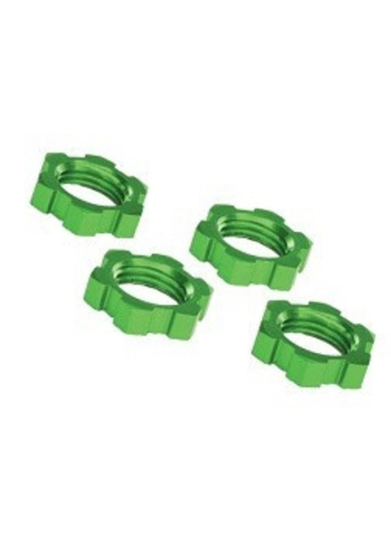 Traxxas Wheel nuts, splined, 17mm, serrated GREEN
