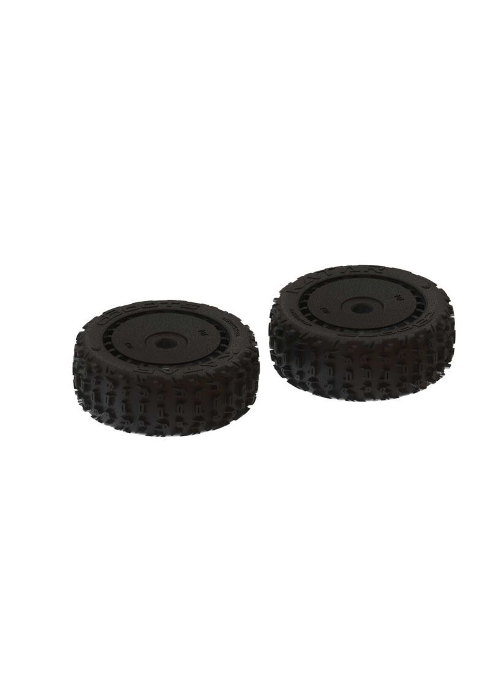 ARRMA ARA550058 1/8 dBoots Front/Rear 3.3 Pre-Mounted Tires, 17mm Hex, Black (2): Katar B 6S