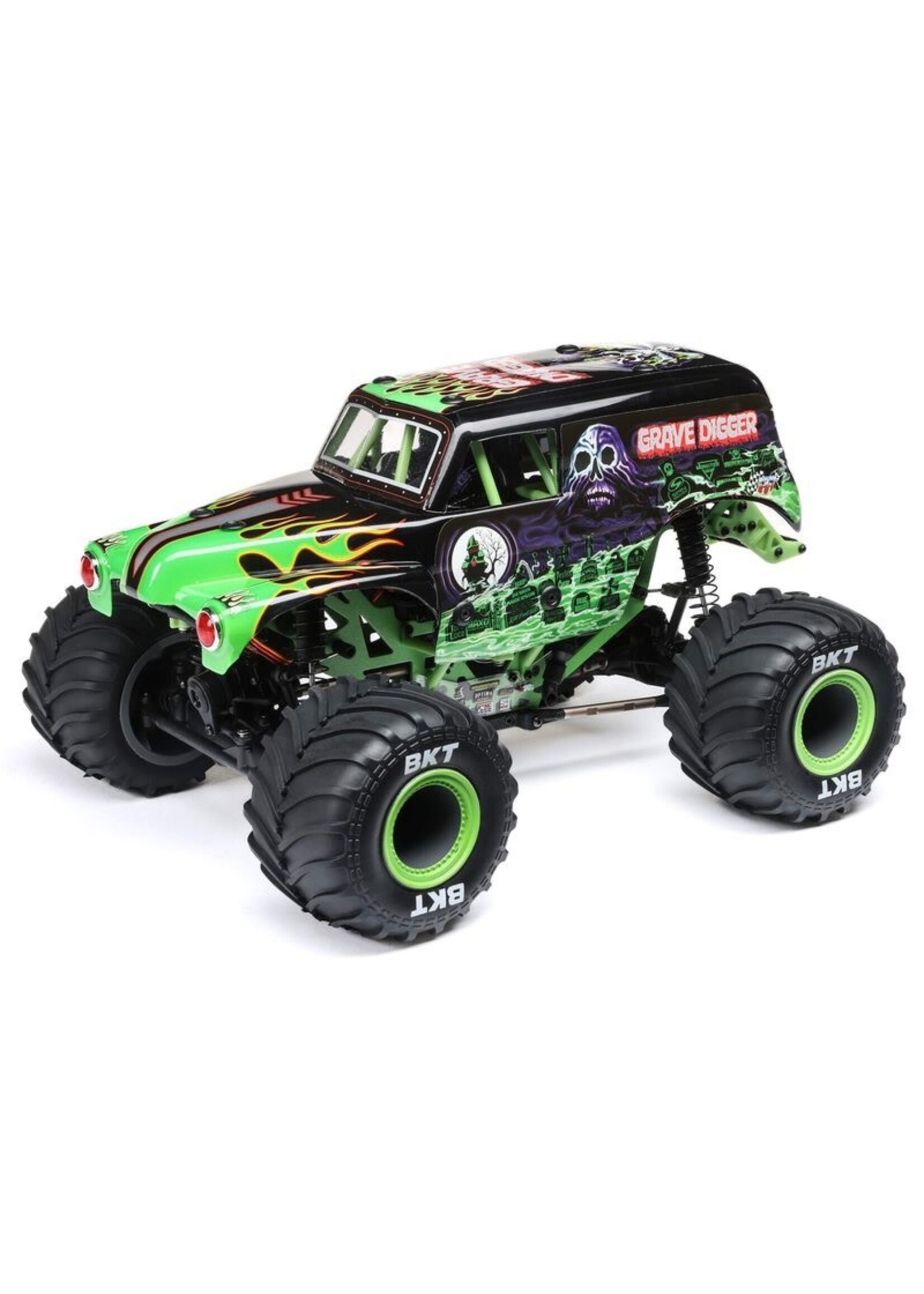 Losi LOS01026T1 1/18 Mini LMT 4X4 Brushed Monster Truck RTR, Grave Digger