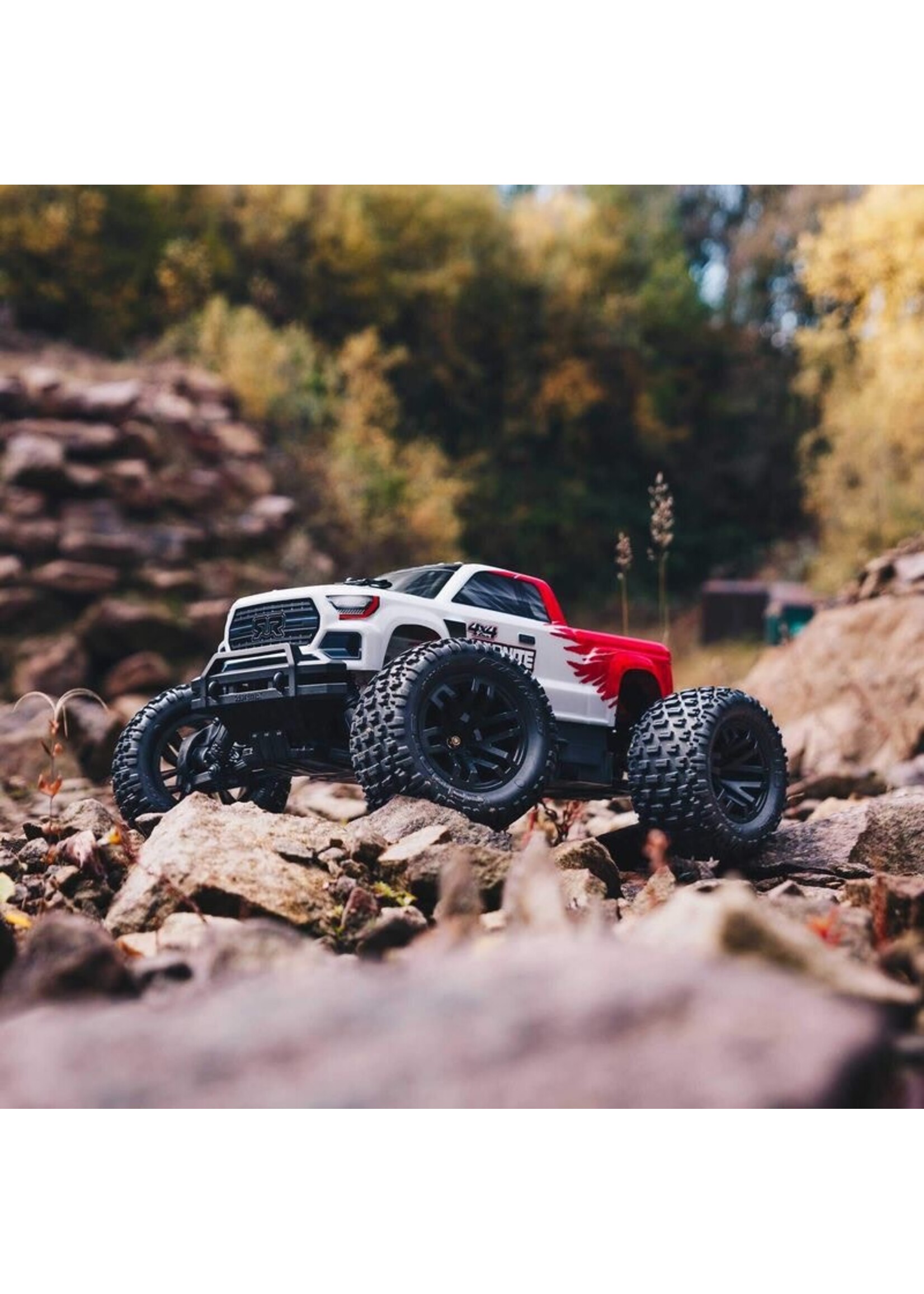 ARRMA ARA4202XV3T2 1/10 GRANITE 4X4 MEGA 550 Brushed Monster Truck RTR, Red