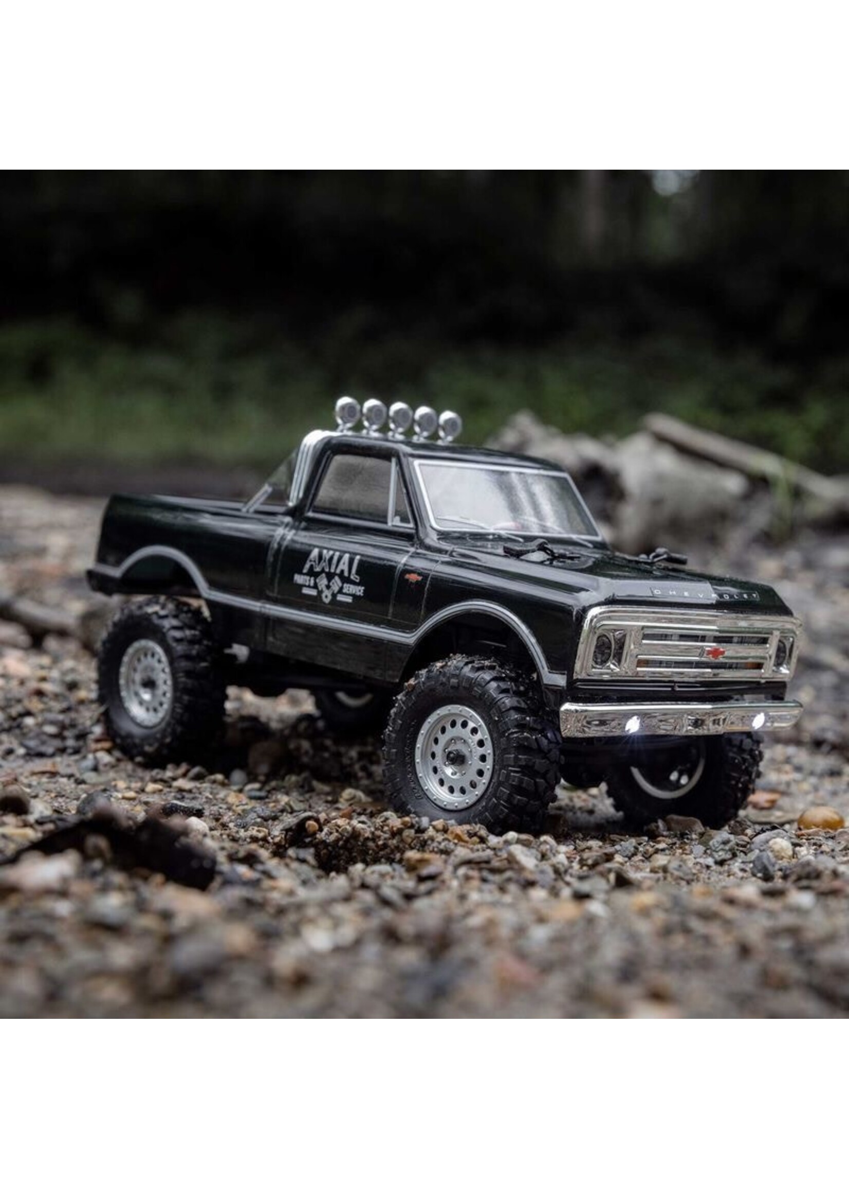 Axial AXI00001V2T4 1/24 SCX24 1967 Chevrolet C10 4WD Brushed Truck RTR, Black