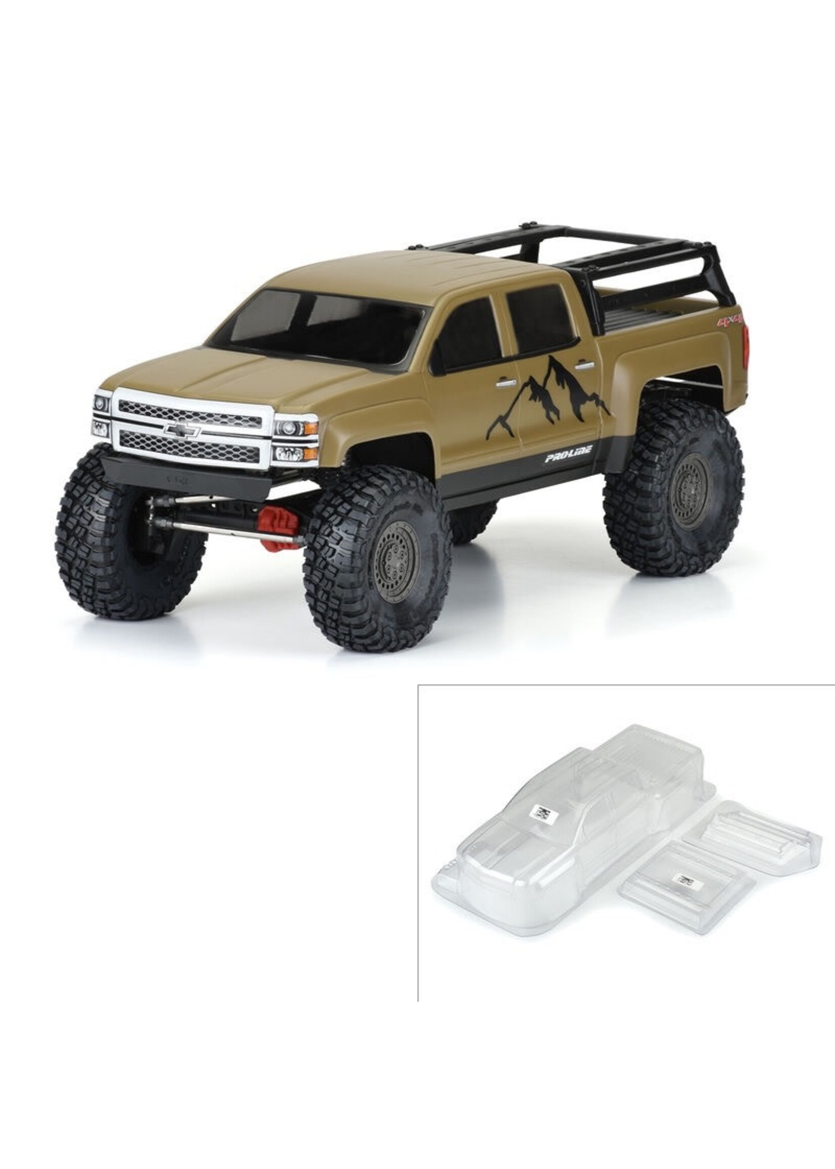 Pro-Line PRO358500 1/10 2015 Chevrolet Silverado Clear Body 13.9" WB
