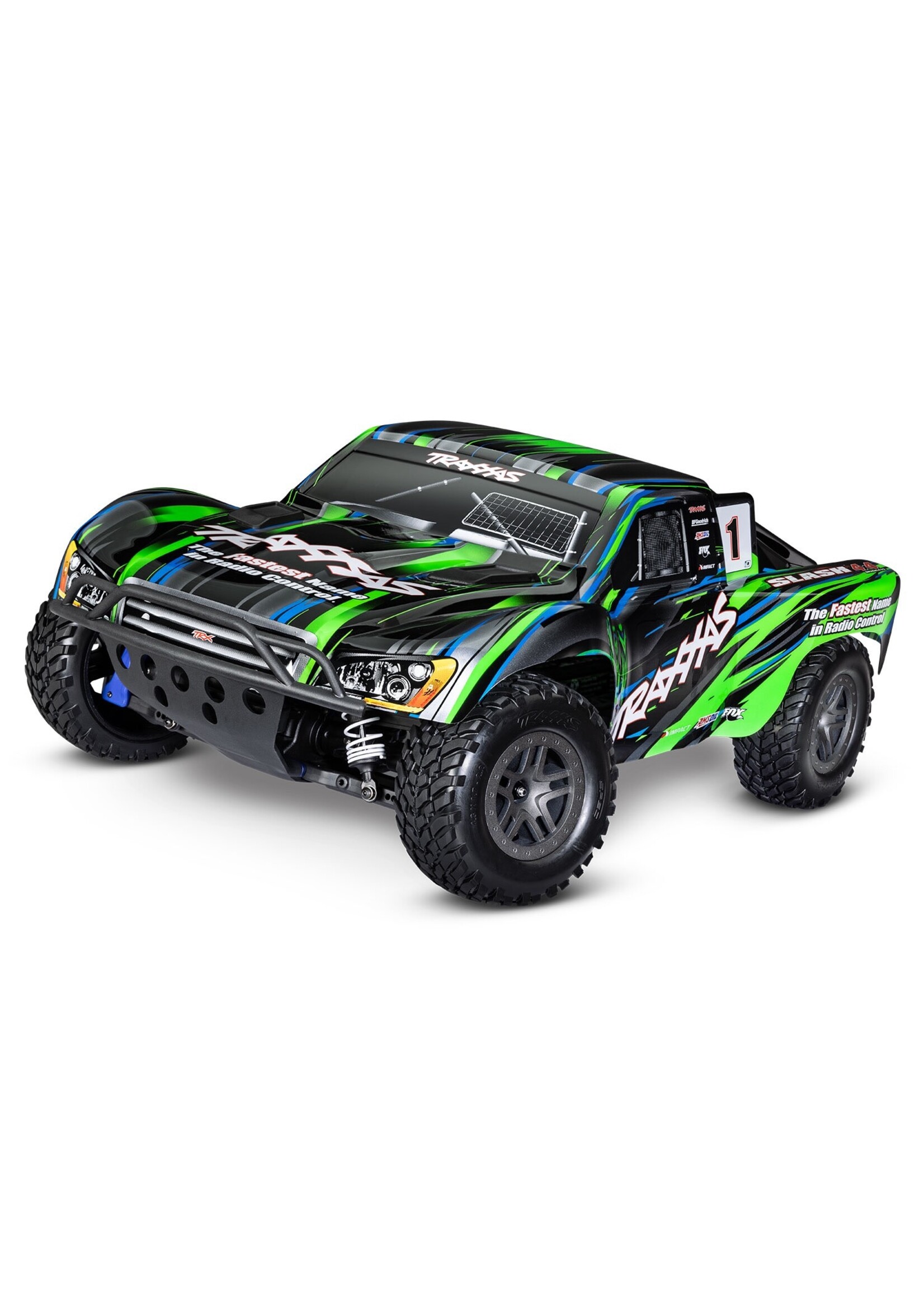 Traxxas 68154-4 Slash 4X4 Brushless: 1/10 scale short course truck,BL-2s (GRN)