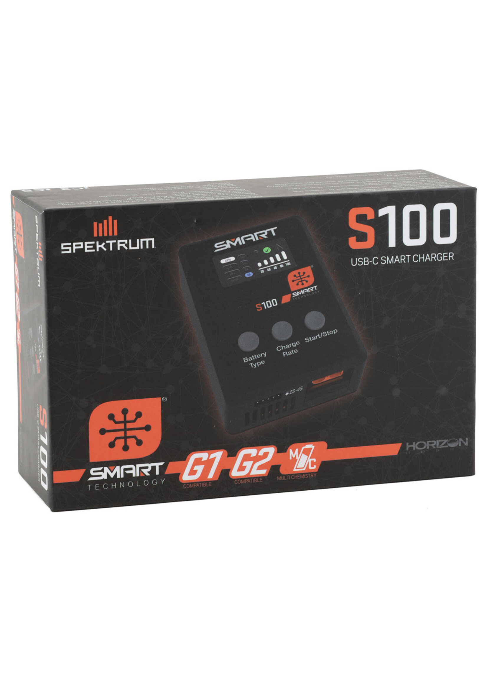 Spektrum S100 1x100W USB-C Smart Charger, 65W USB-C GaN Power Supply Combo