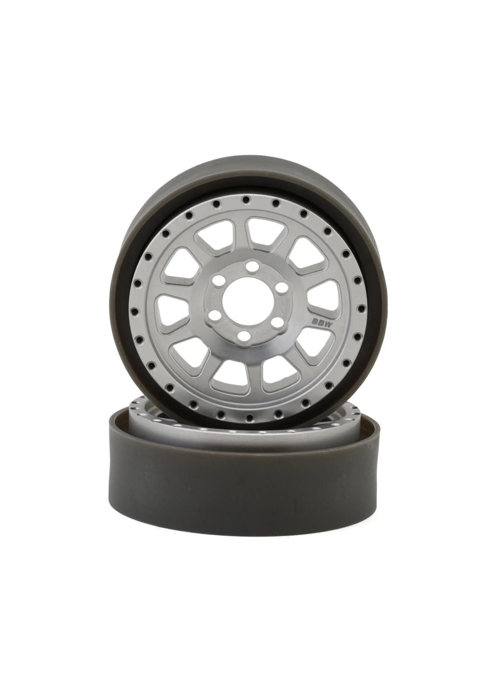 Vanquish VPS08151 Vanquish Products Battle Born Wheels Sierra 2.2 Beadlock Crawler Wheels (Clear) (2)