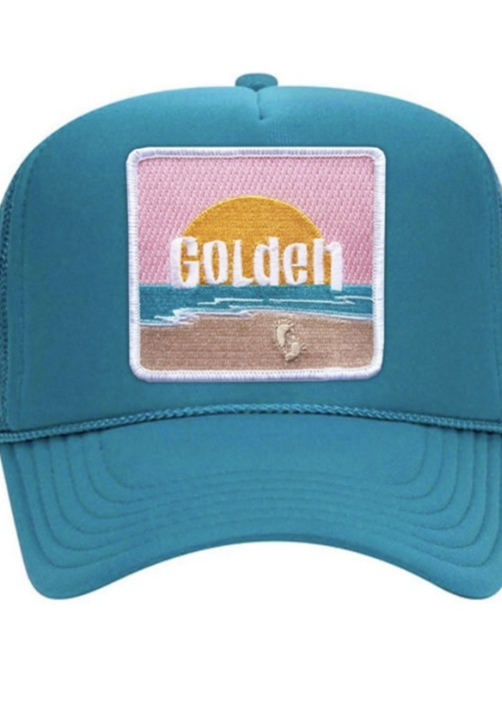 Port Sandz Golden trucker hat (carribean blue)