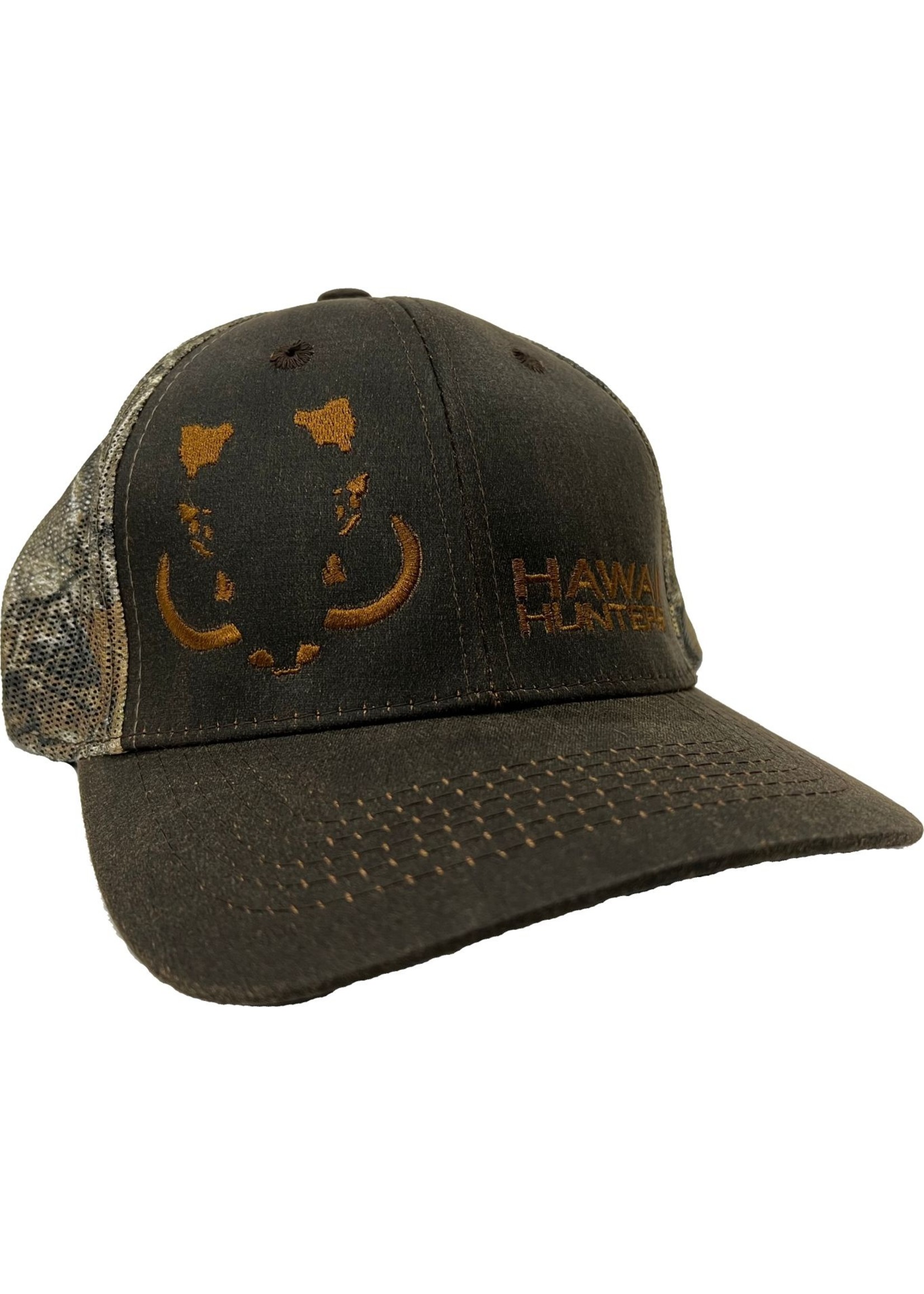 Boar, Camo Mesh Hat with Artificial Leather