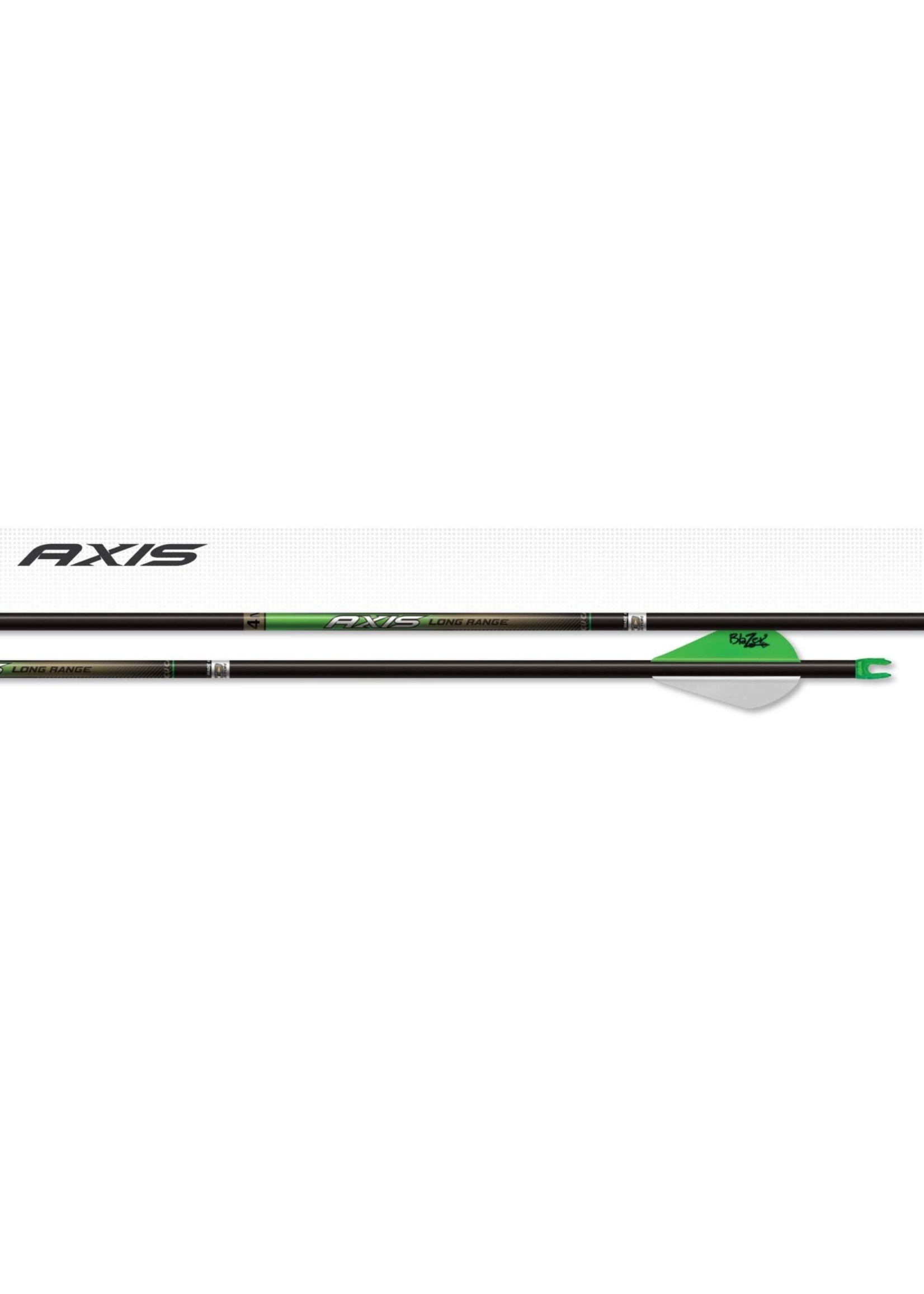 Easton Axis 4mm LR MG, 6pk Fletched Arrows