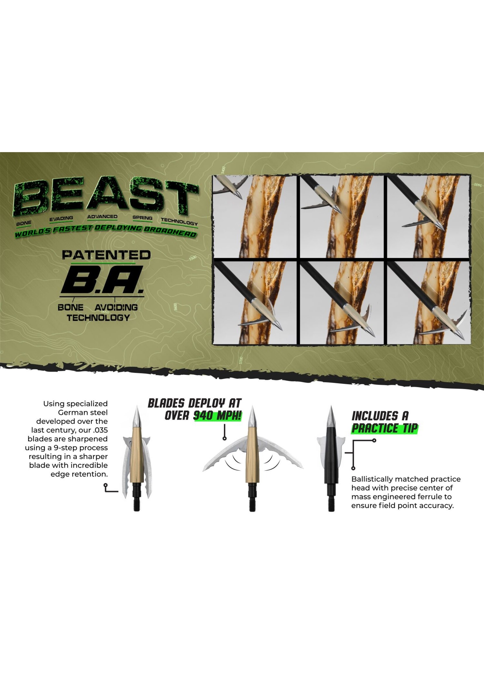 Beast Broadhead 2pk + Practice Tip
