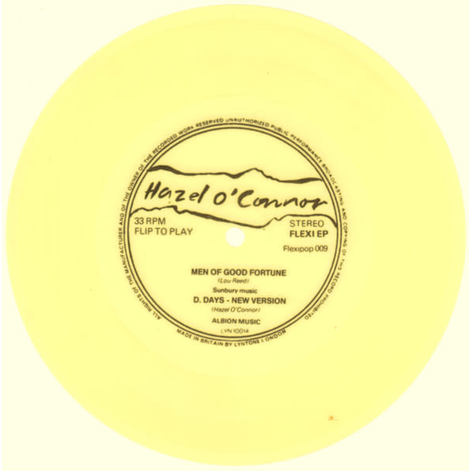 Hazel O'Connor - Men Of Good Fortune / D Days (7") {VG}