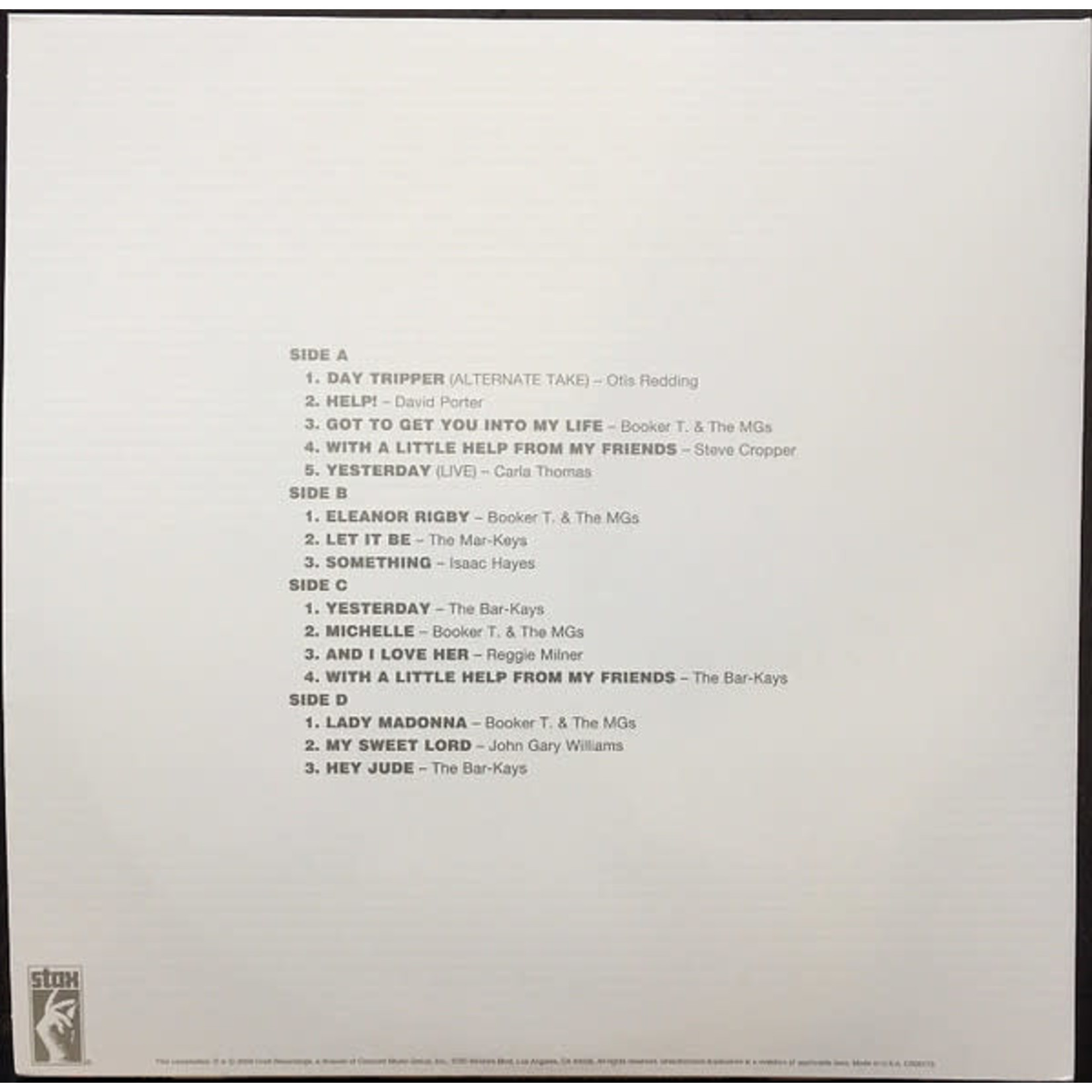 Record Store Day 2008-2024 V/A - Stax Does The Beatles (2LP)