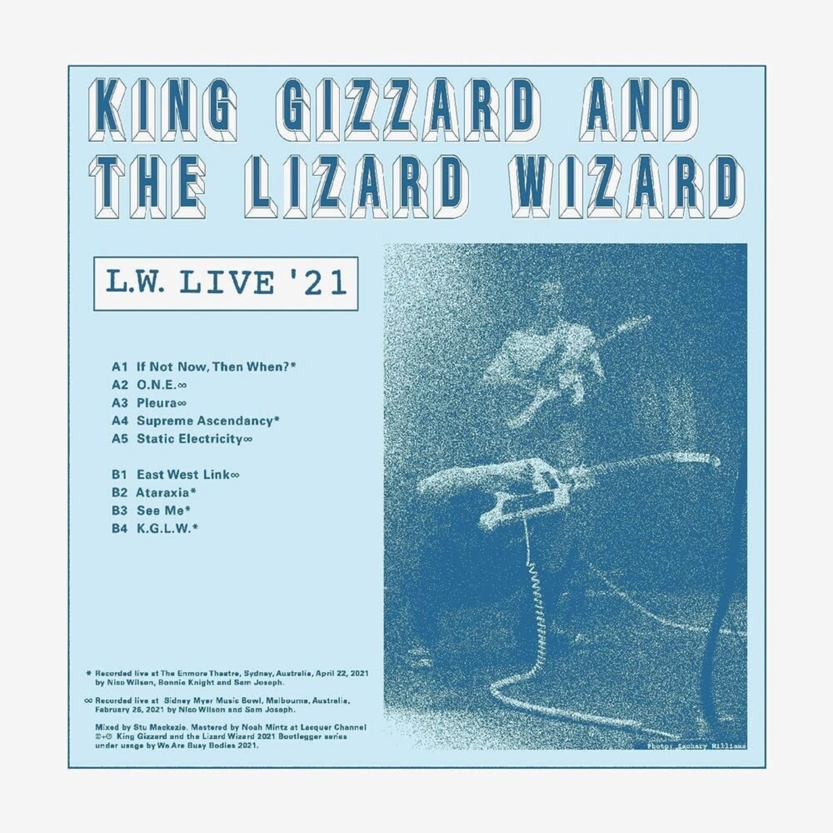 We Are Busy Bodies King Gizzard & The Lizard Wizard - LW Live in Australia (LP) [Reverse Groove] [Clear]