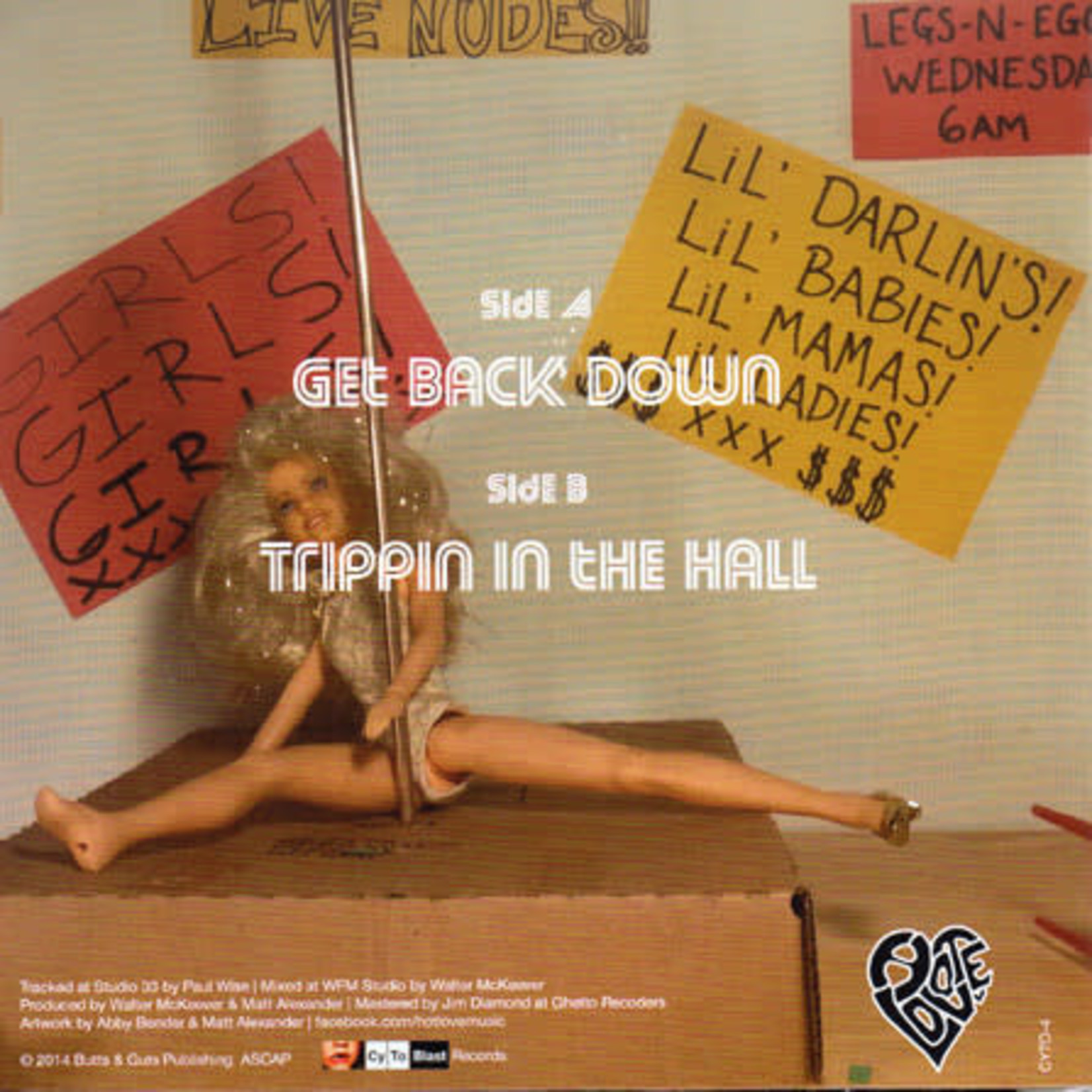 Hot Love - Get Back Down / Trippin In The Hall (7")