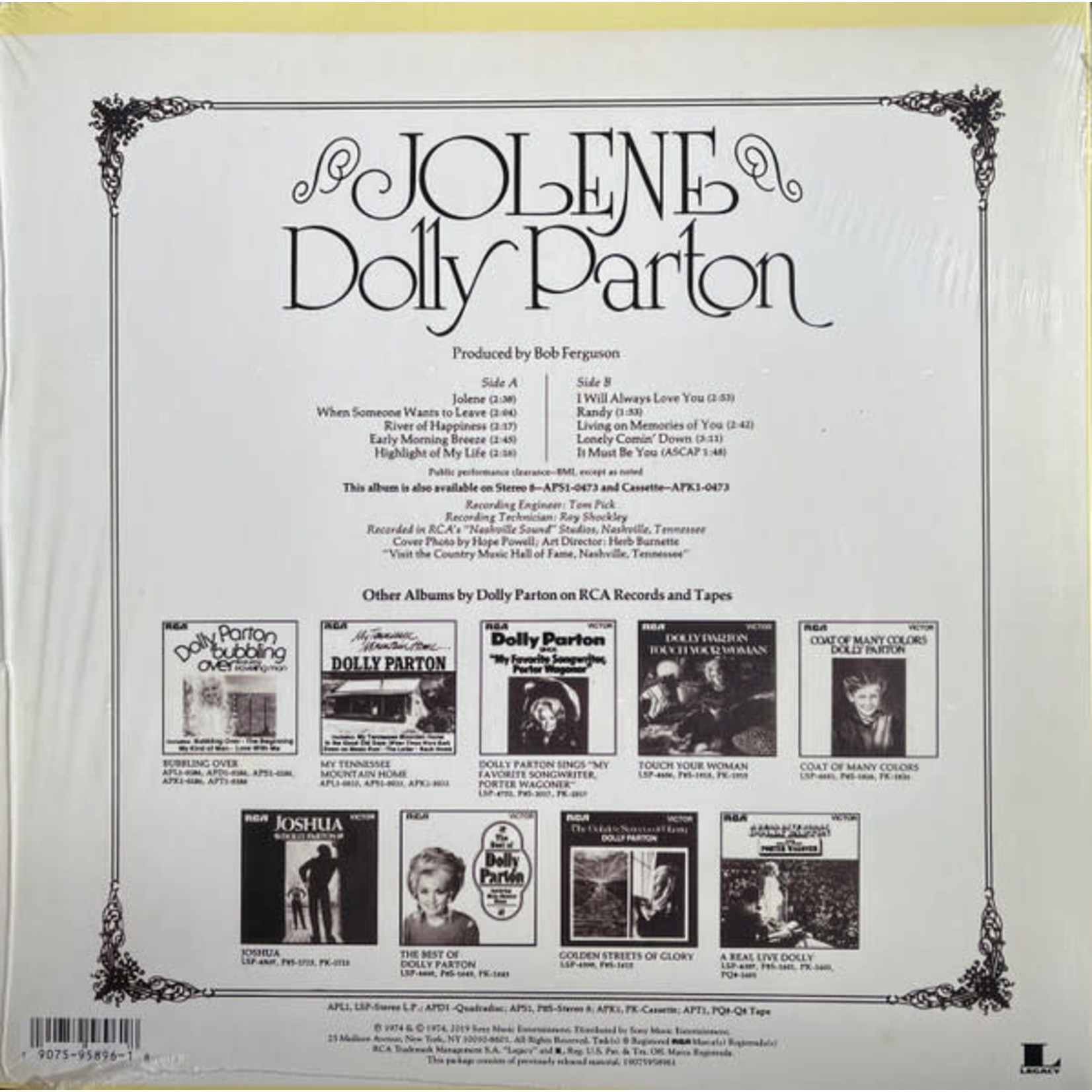 Legacy Dolly Parton - Jolene (LP)