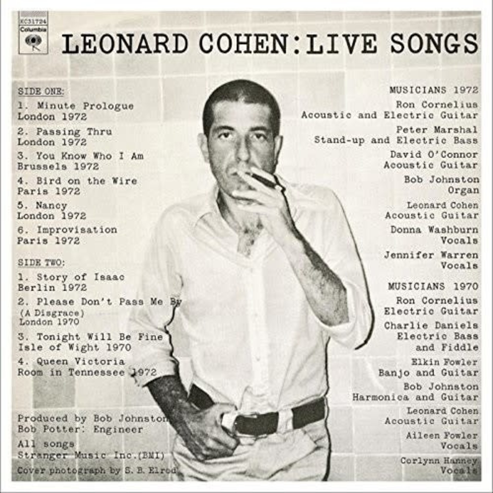 Sony Leonard Cohen - Live Songs (LP) [180gm]