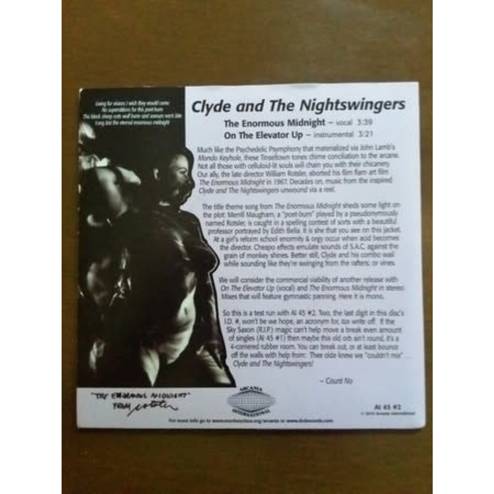 Clyde And The Nightswingers - The Enormous Midnight (7") {VG+/VG+}