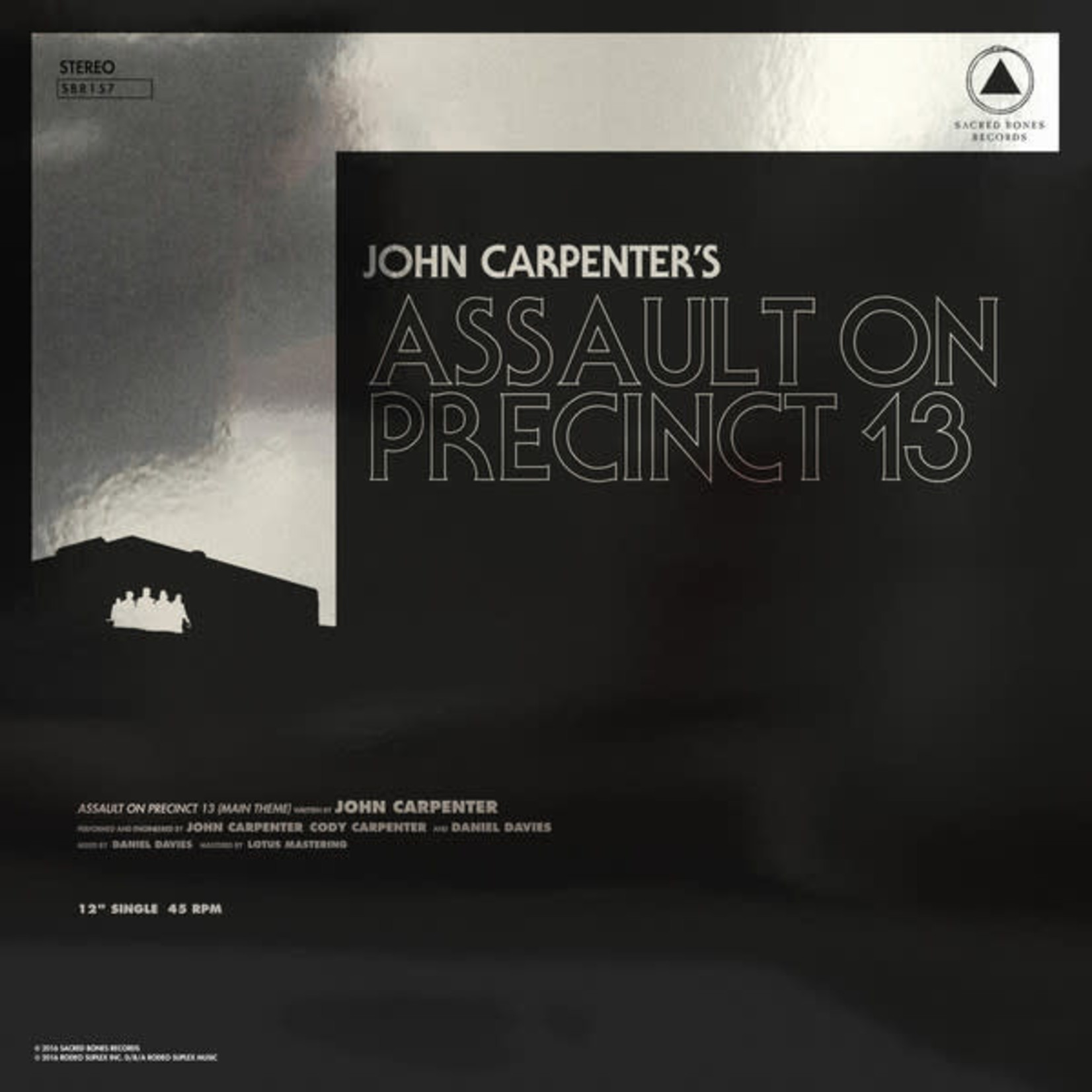 Sacred Bones John Carpenter - Assault on Precinct 13 / The Fog OST (LP) [45RPM]