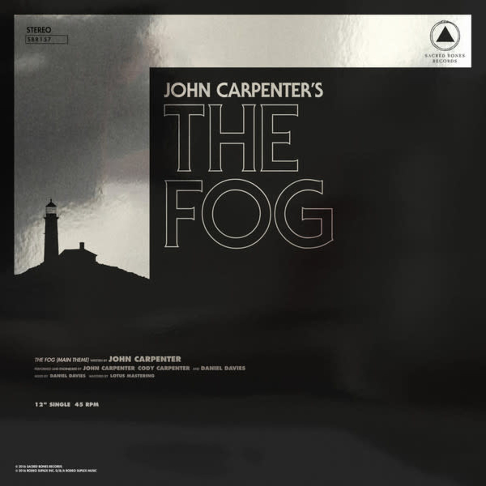 Sacred Bones John Carpenter - Assault on Precinct 13 / The Fog OST (LP) [45RPM]