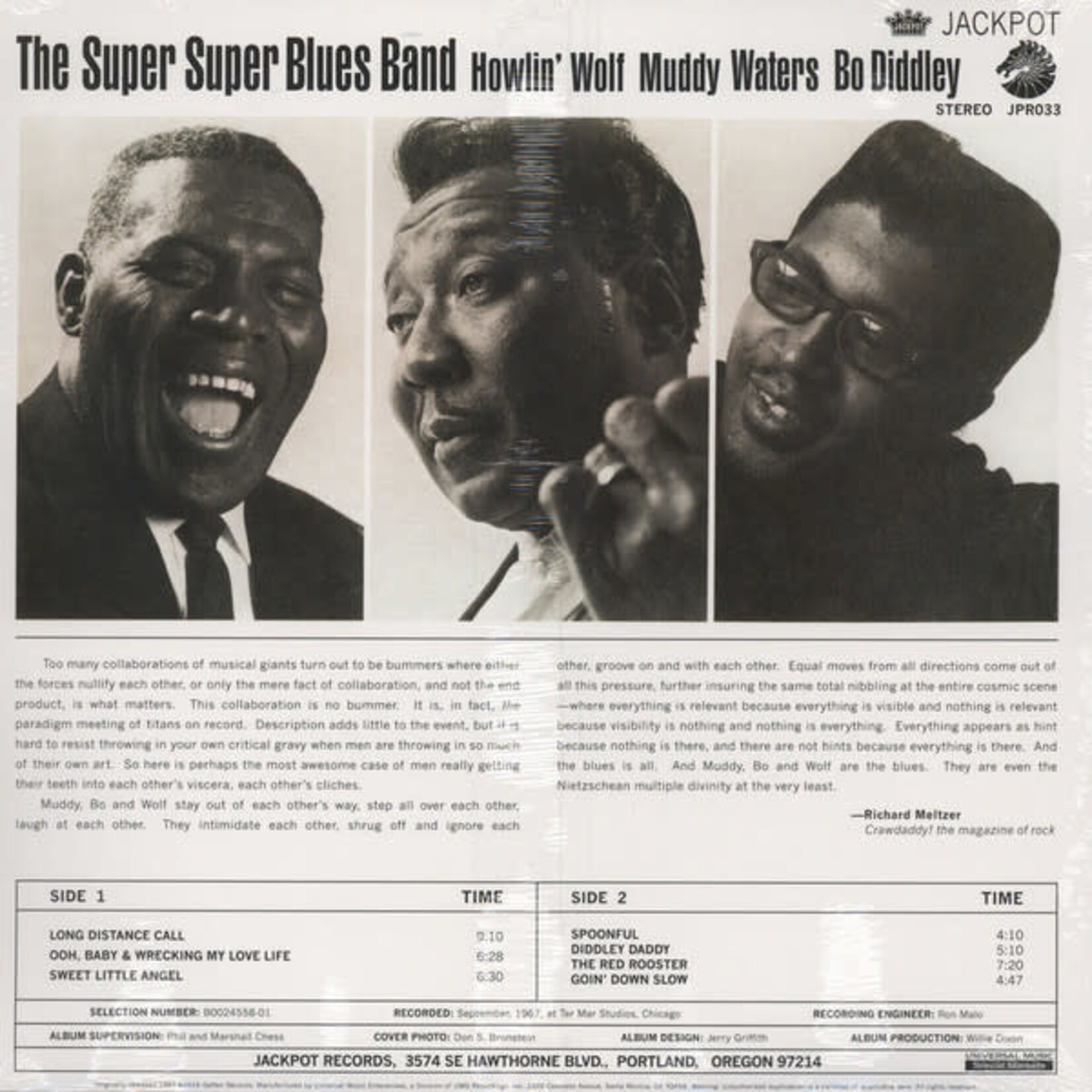 Jackpot Howlin Wolf, Muddy Waters & Bo Diddley - The Super Super Blues Band (LP) [Orange]