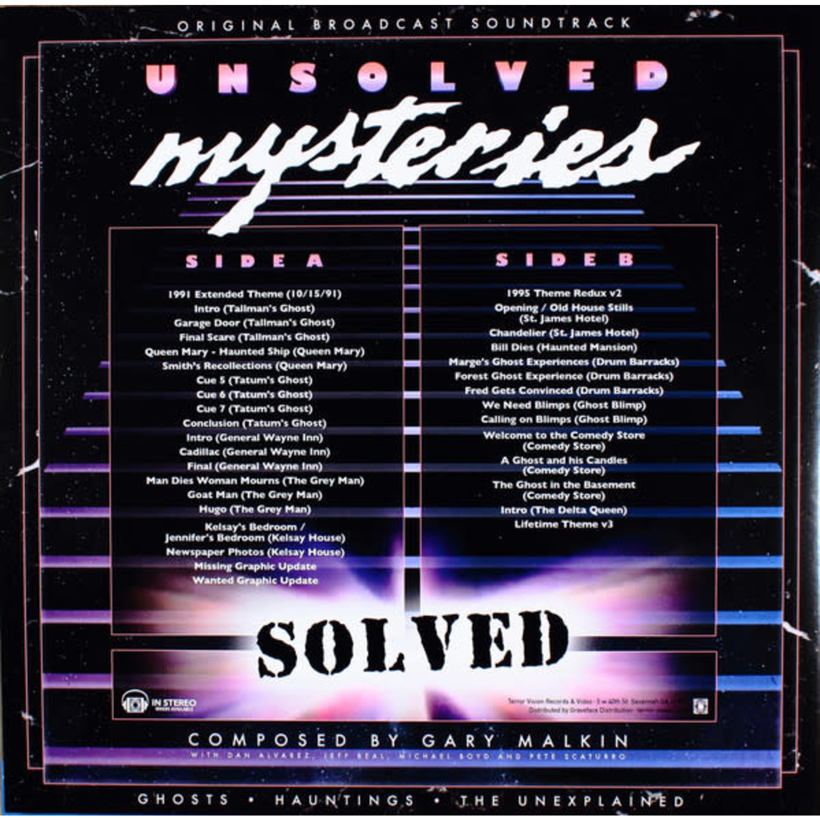 Gary Malkin - Unsolved Mysteries: Ghosts, Hauntings, The Unexplained OST (LP)