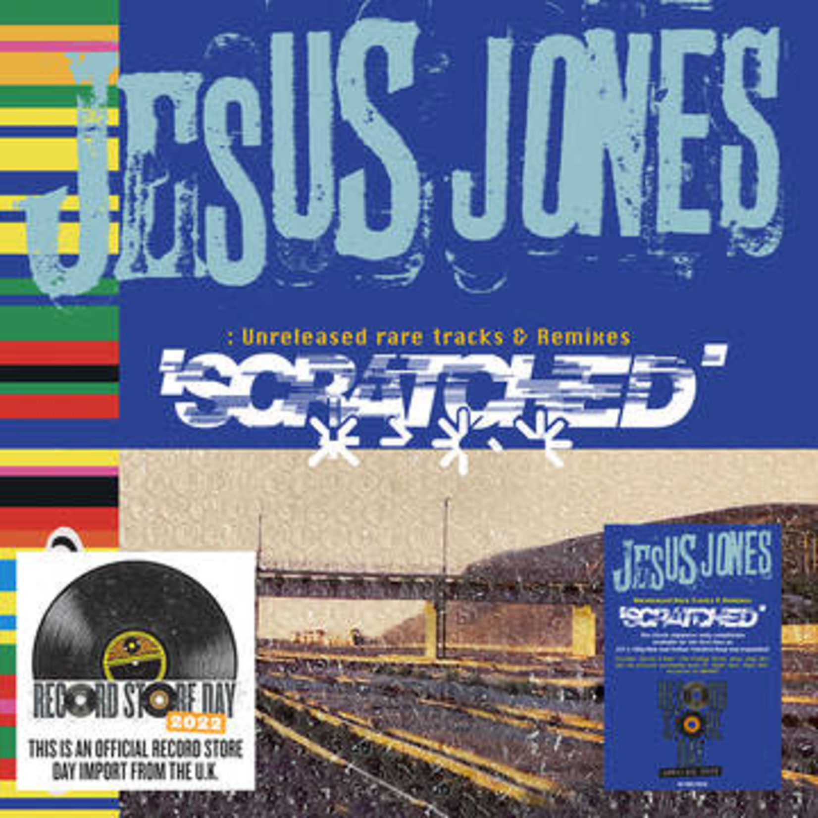Record Store Day 2008-2025 Jesus Jones - Scratched: Unreleased Rare Tracks & Remixes (2LP) [Blue/Yellow]