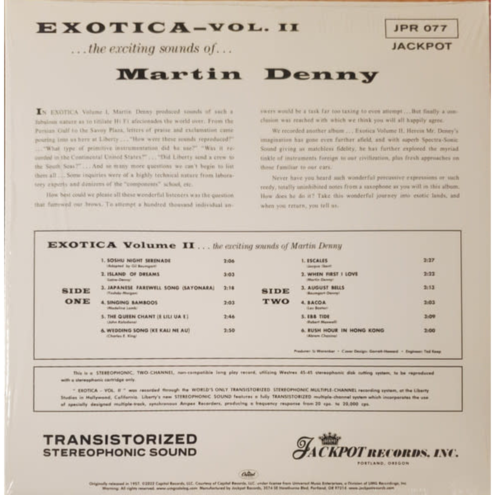 Jackpot Martin Denny - Exotica Vol. II (LP) [Green]