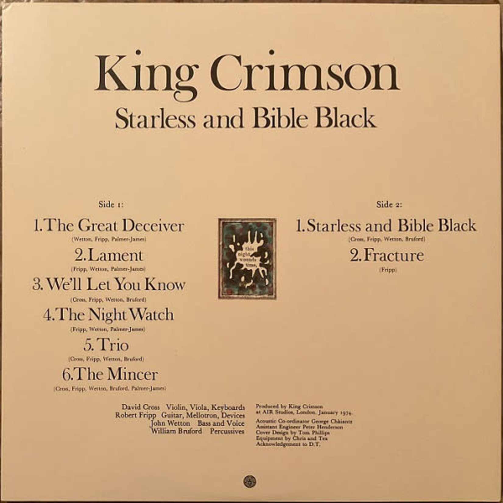 Discipline Global Mobile King Crimson - Starless and Bible Black (LP)