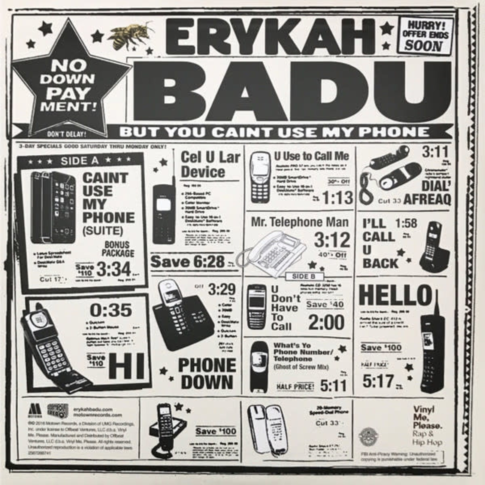 Vinyl Me Please Erykah Badu - But You Caint Use My Phone (LP) [VMP] {VG+/VG+}