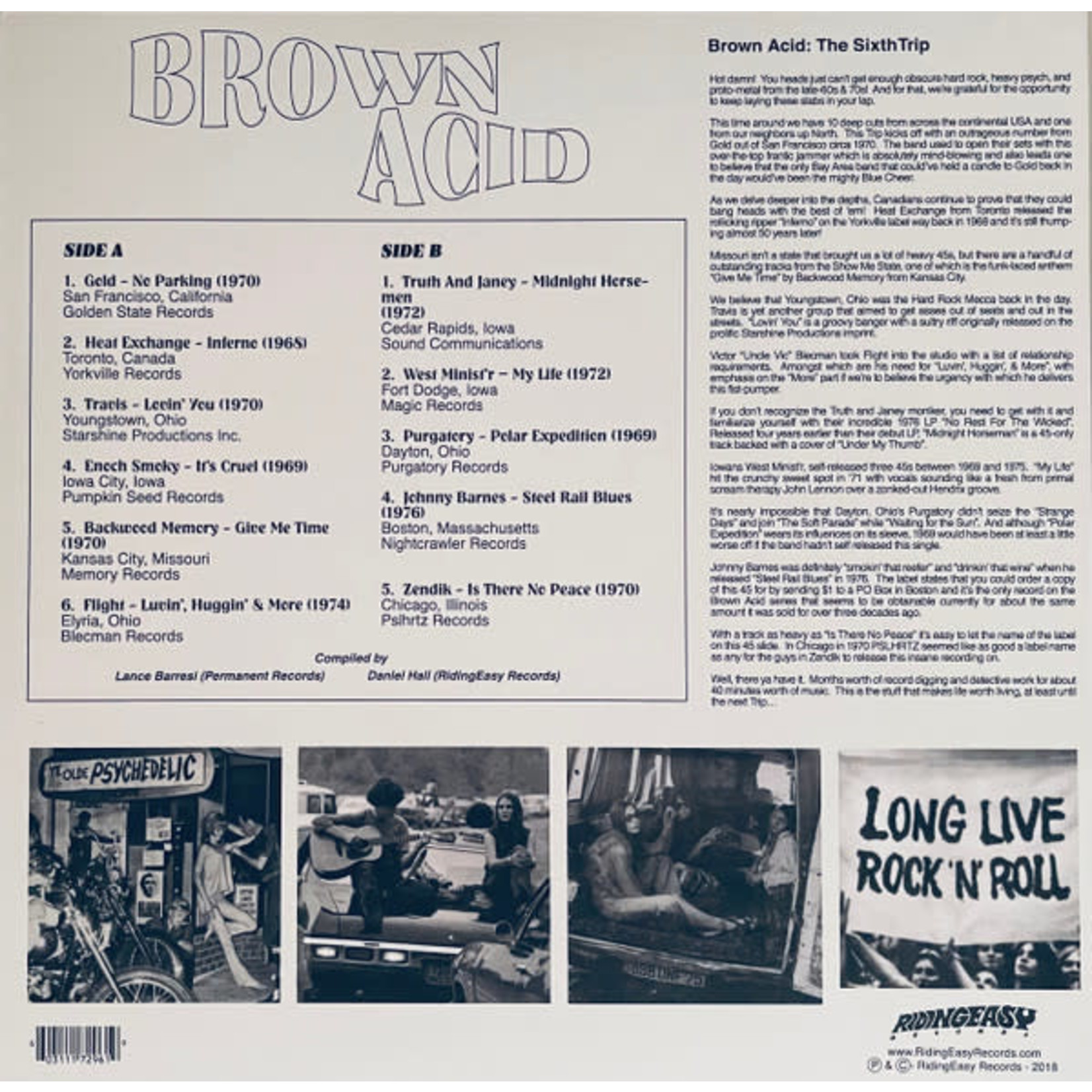 Riding Easy V/A - Brown Acid: The Sixth Trip (LP)
