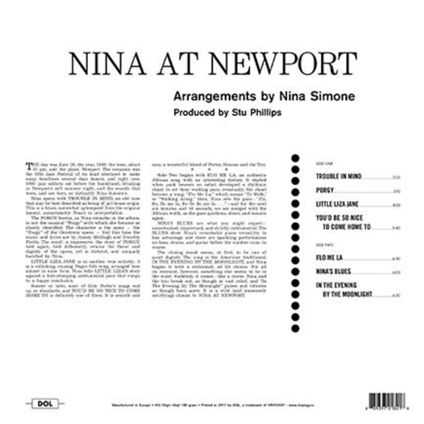 DOL Nina Simone - Nina At Newport (LP)