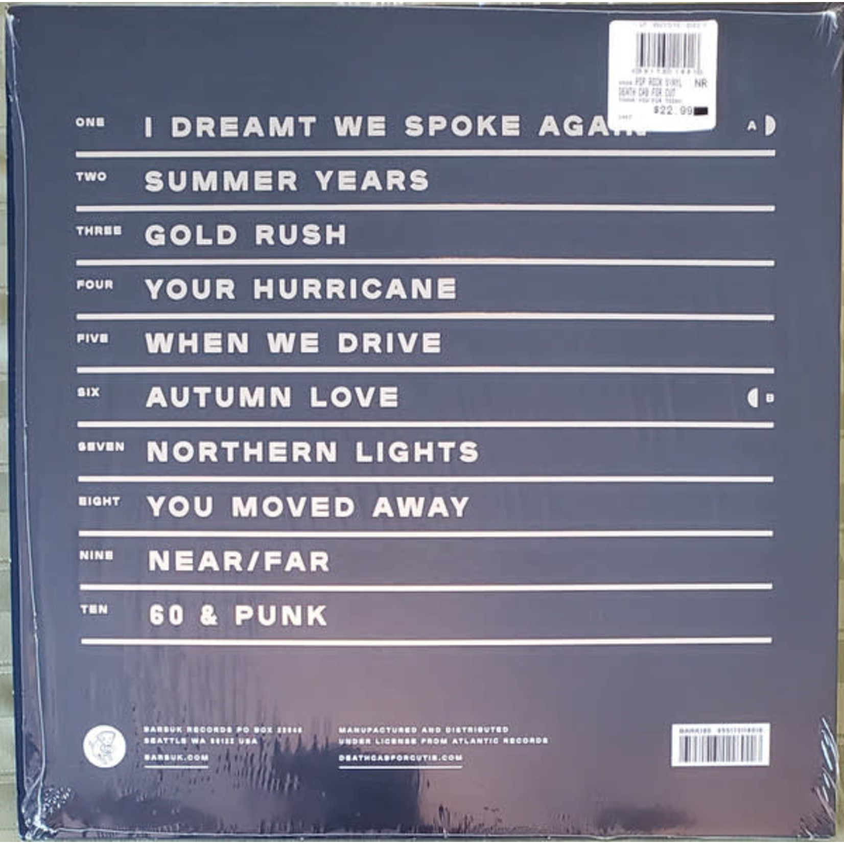 Barsuk Death Cab For Cutie - Thank You For Today (LP)
