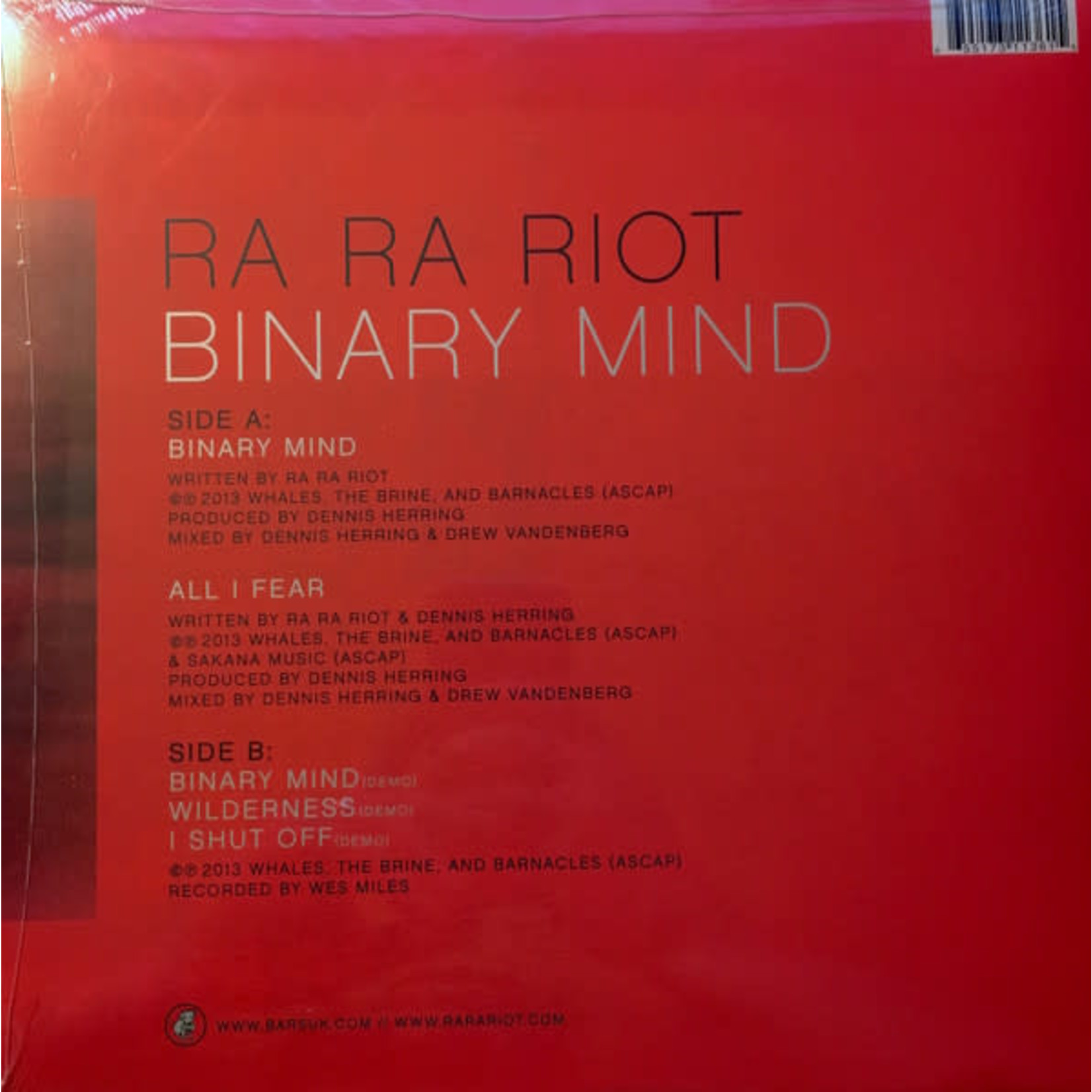 Record Store Day 2008-2023 Ra Ra Riot - Binary Mind (10")