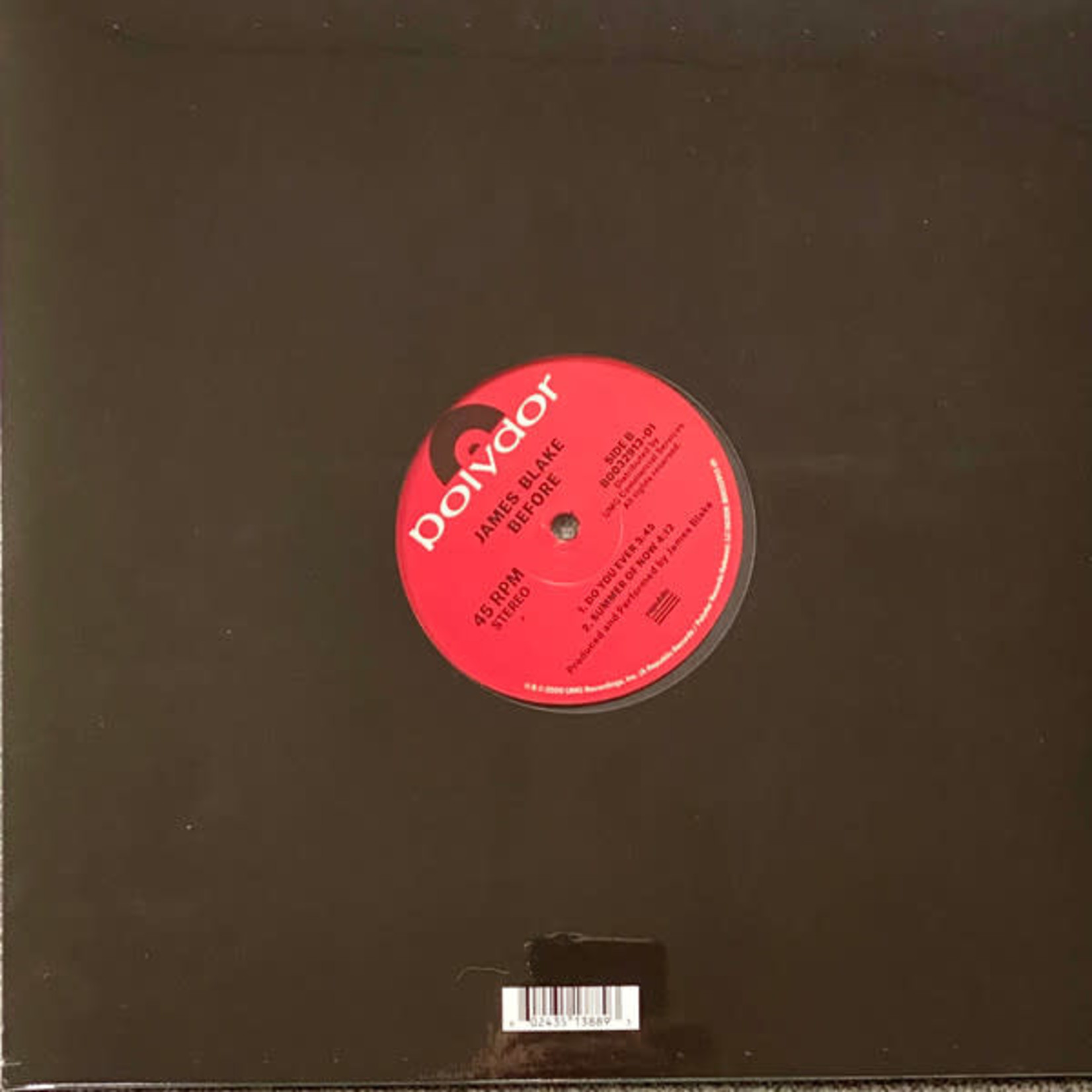 Polydor James Blake - Before (12") [45RPM]