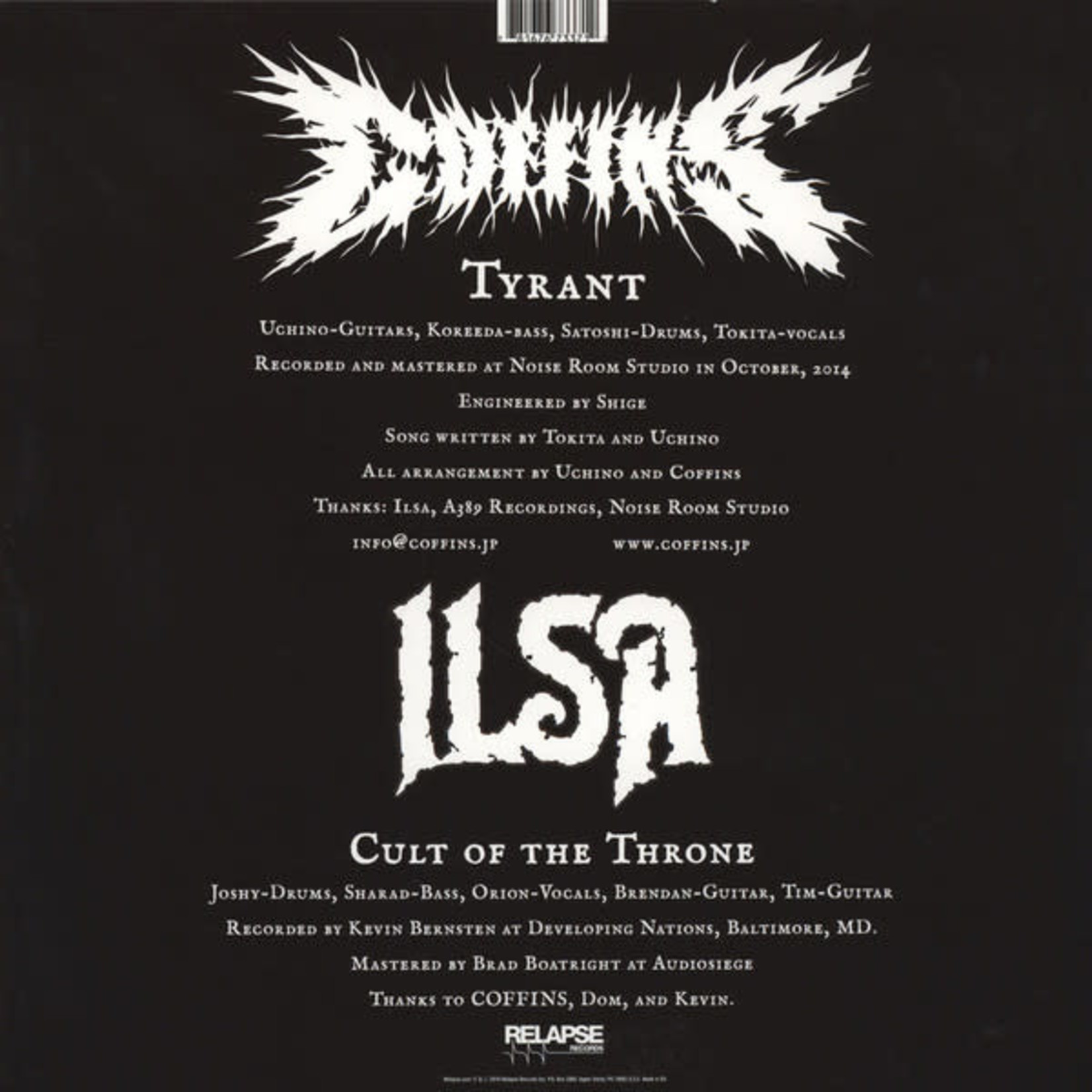 Relapse Coffins / Ilsa - Split EP (12") [45RPM]