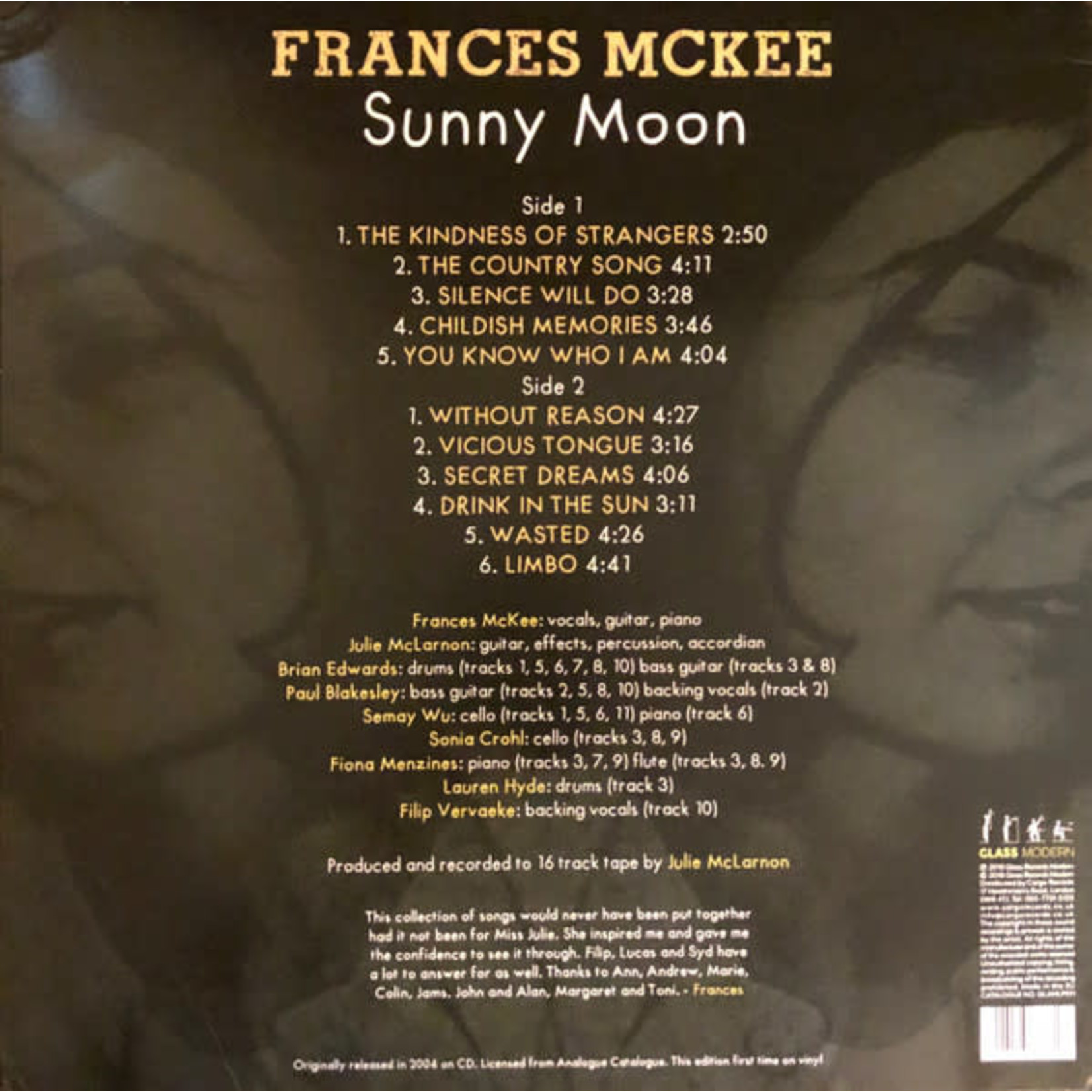 Record Store Day 2008-2024 Frances McKee - Sunny Moon (LP) [Sea Blue]