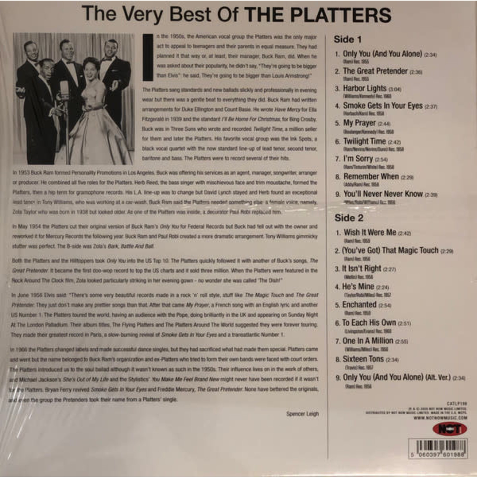 Not Now Platters - The Very Best of The Platters (LP)