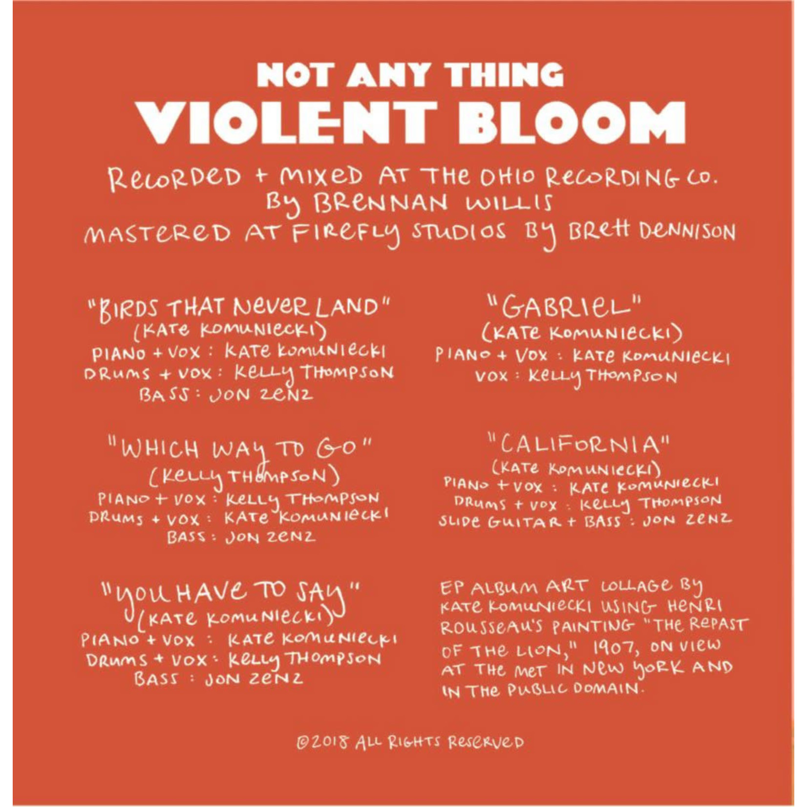 Violent Bloom - Not Any Thing (CD)