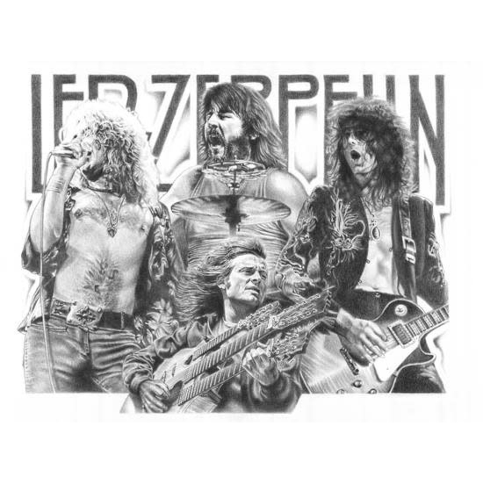 Rock Your Walls Off Led Zeppelin Band Collage (Poster) [18"x24"]