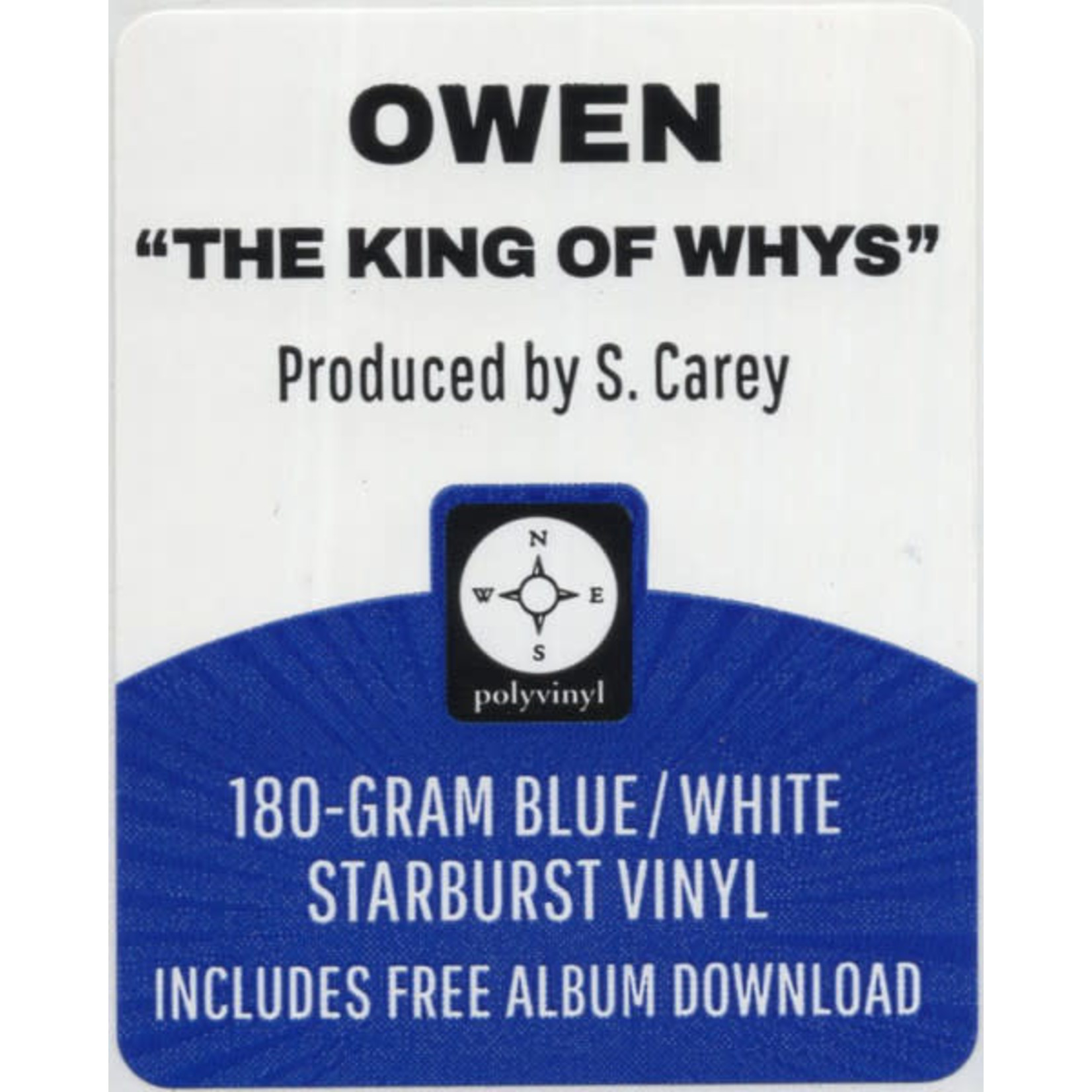 Polyvinyl Owen - The King Of Whys (LP) [Blue/White]