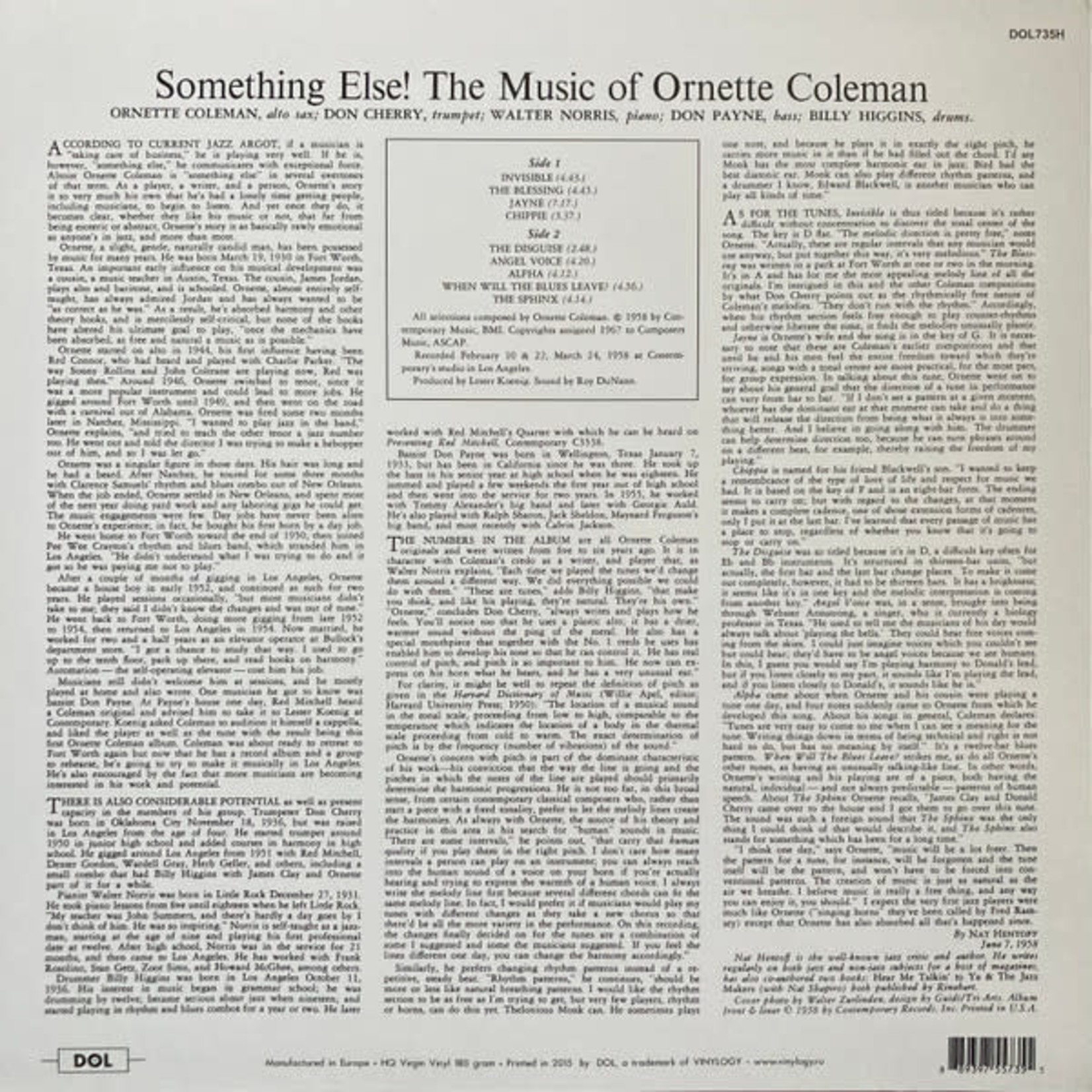 DOL Ornette Coleman - Something Else!!!! (LP)