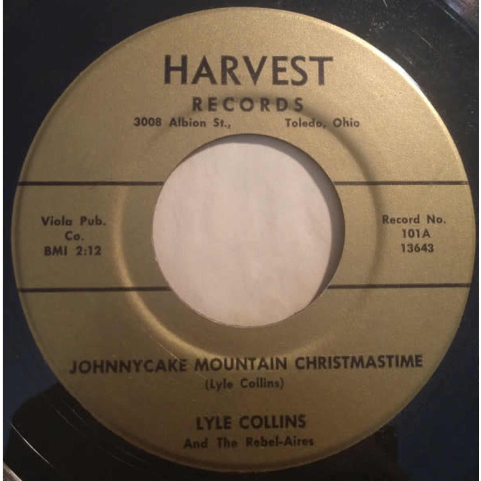 Harvest Lyle Collins And The Rebel-Aires ‎- Johnnycake Mountain Christmastime (7") {G+}