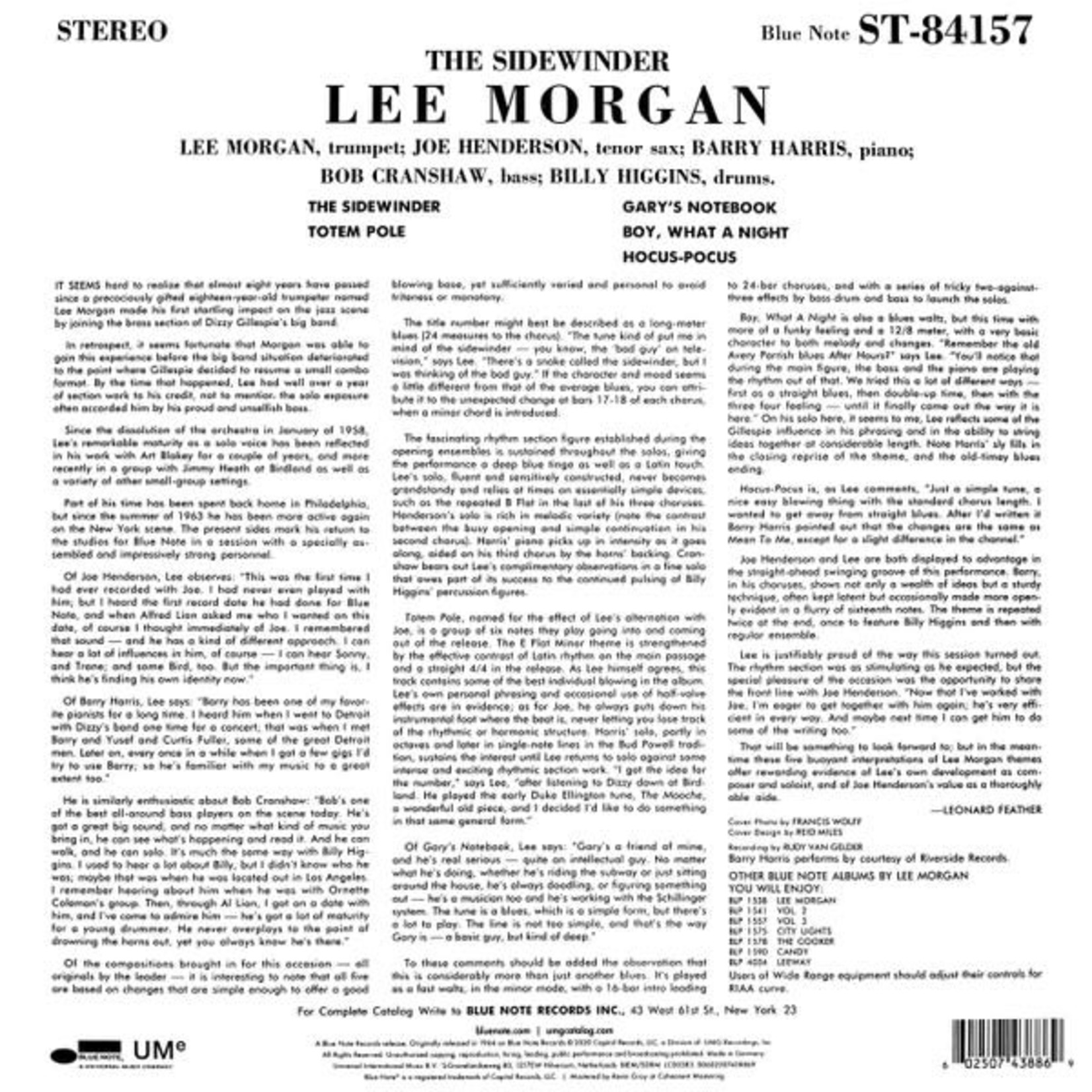Blue Note Lee Morgan - The Sidewinder (LP)