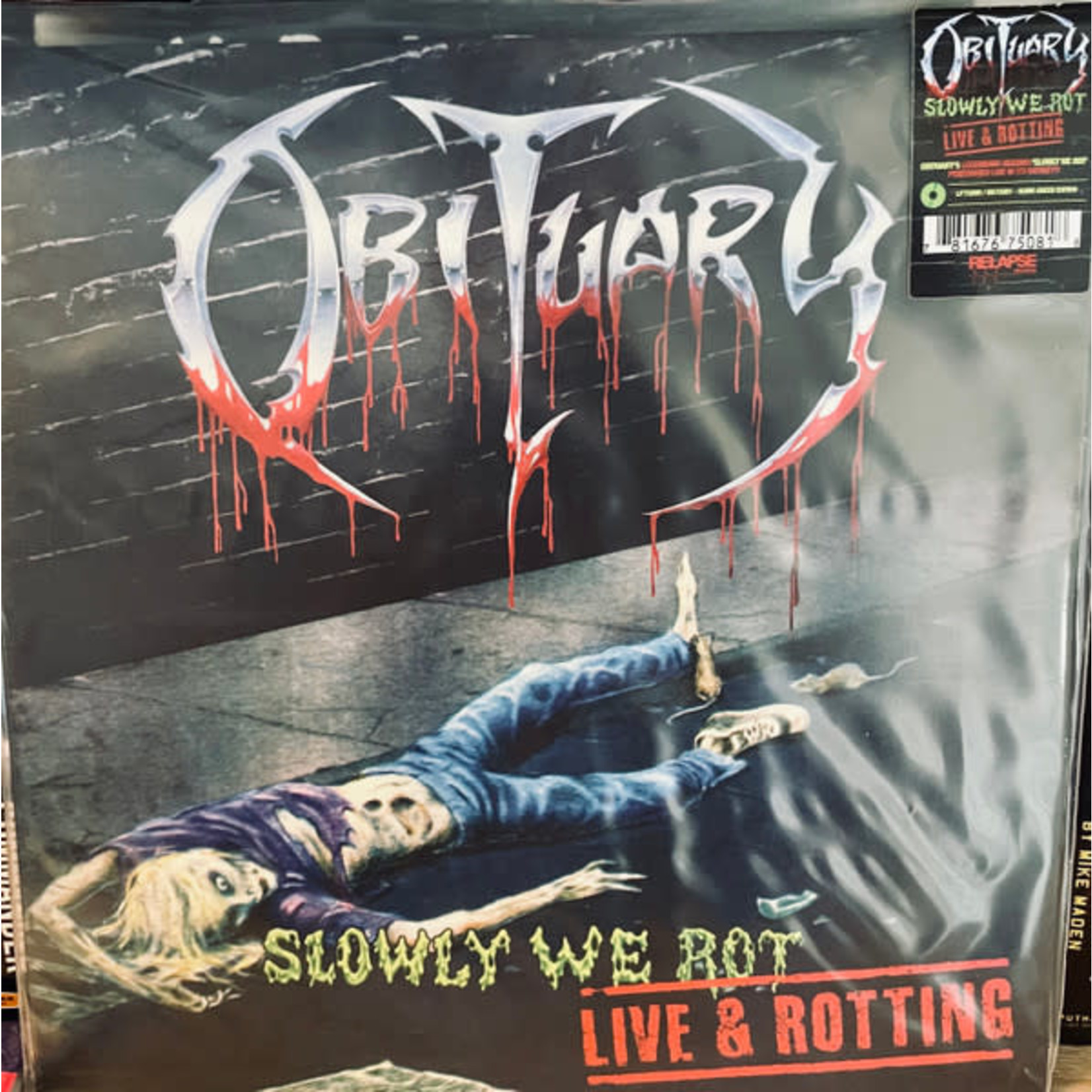 Relapse Obituary - Slowly We Rot: Live and Rotting (LP) [Slime]