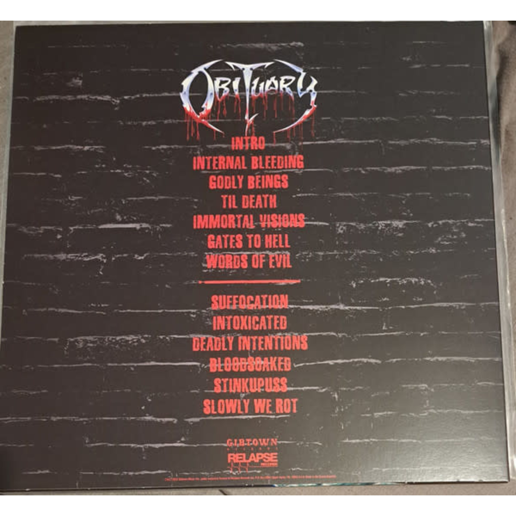 Relapse Obituary - Slowly We Rot: Live and Rotting (LP) [Slime]